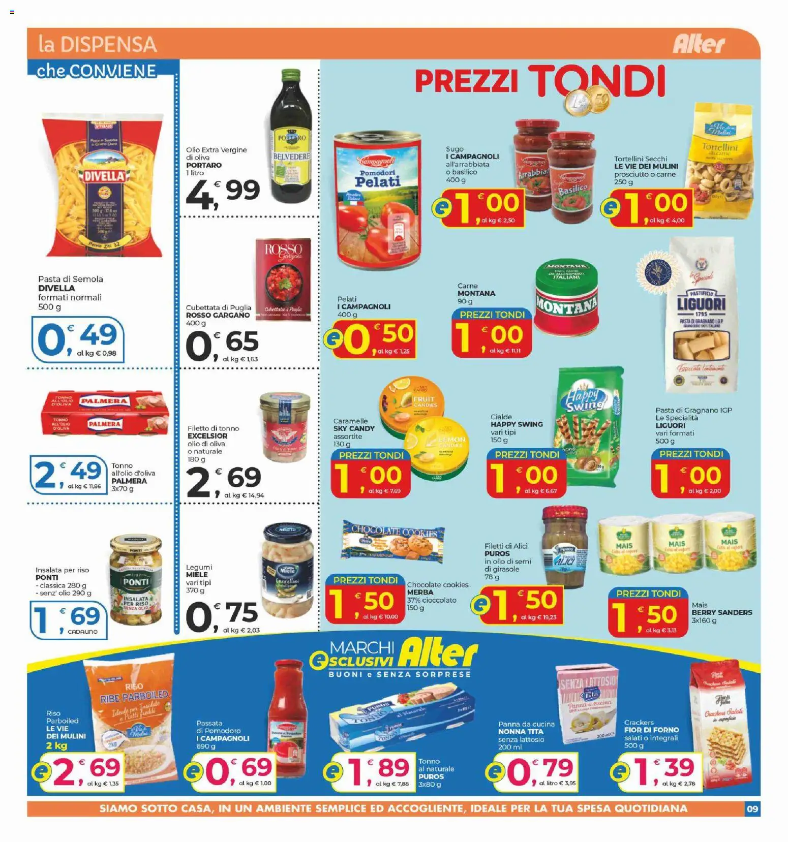 Volantino Alter Discount del 22.04.2026 | Pagina: 9 | Prodotti: Riso, Pomodoro, Mais, Sugo