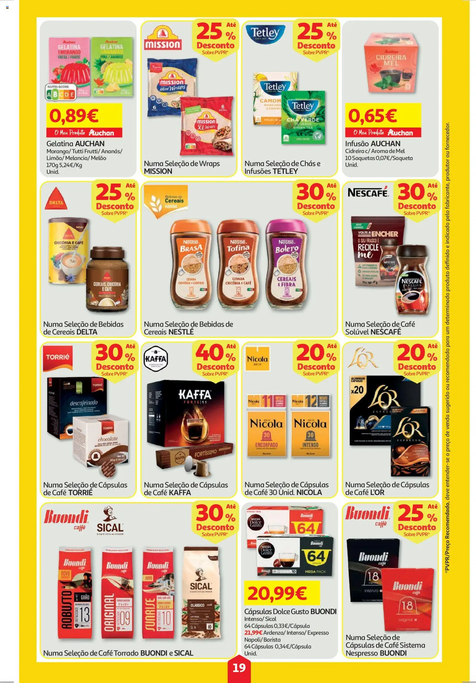 Auchan folheto │ válido de 23.10.2025 | Página: 19 | Produtos: Gelatina, Capsulas dolce gusto, Chocolate, Dolce gusto