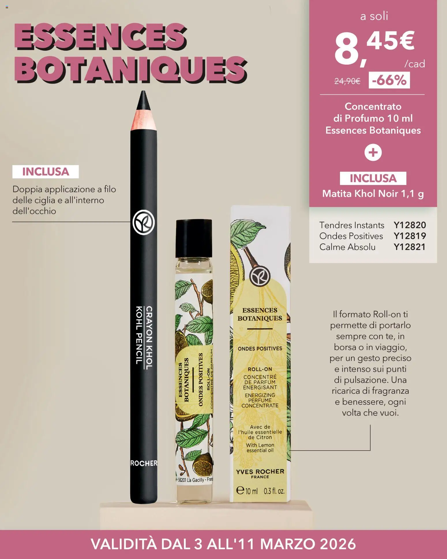 Volantino Yves Rocher del 03.03.2026 | Pagina: 5 | Prodotti: Borsa, Profumo, Fragranza