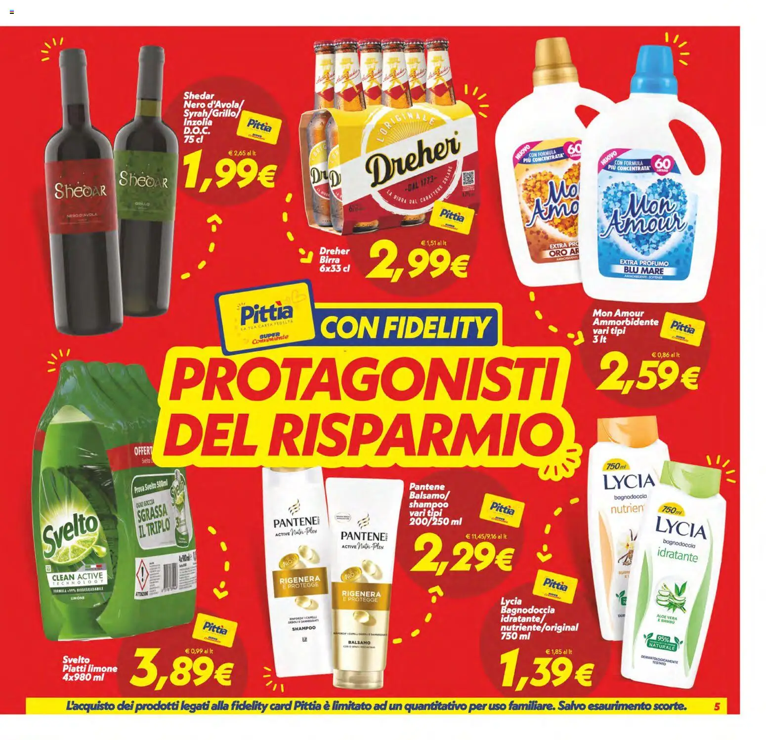 Volantino SuperConveniente del 13.02.2026 | Pagina: 5 | Prodotti: Shampoo, Balsamo, Birra, Ammorbidente