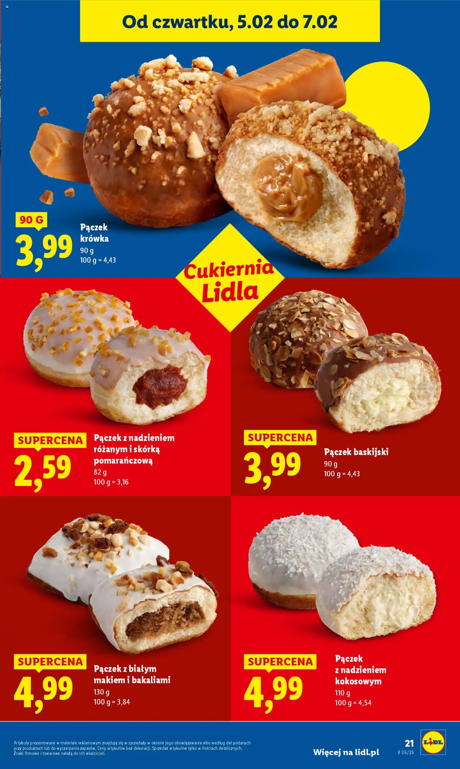 Lidl Gazetka od 05.02.2026 | Strona: 23 | Produkty: Skórka pomarańczowa, Krowka, Donut