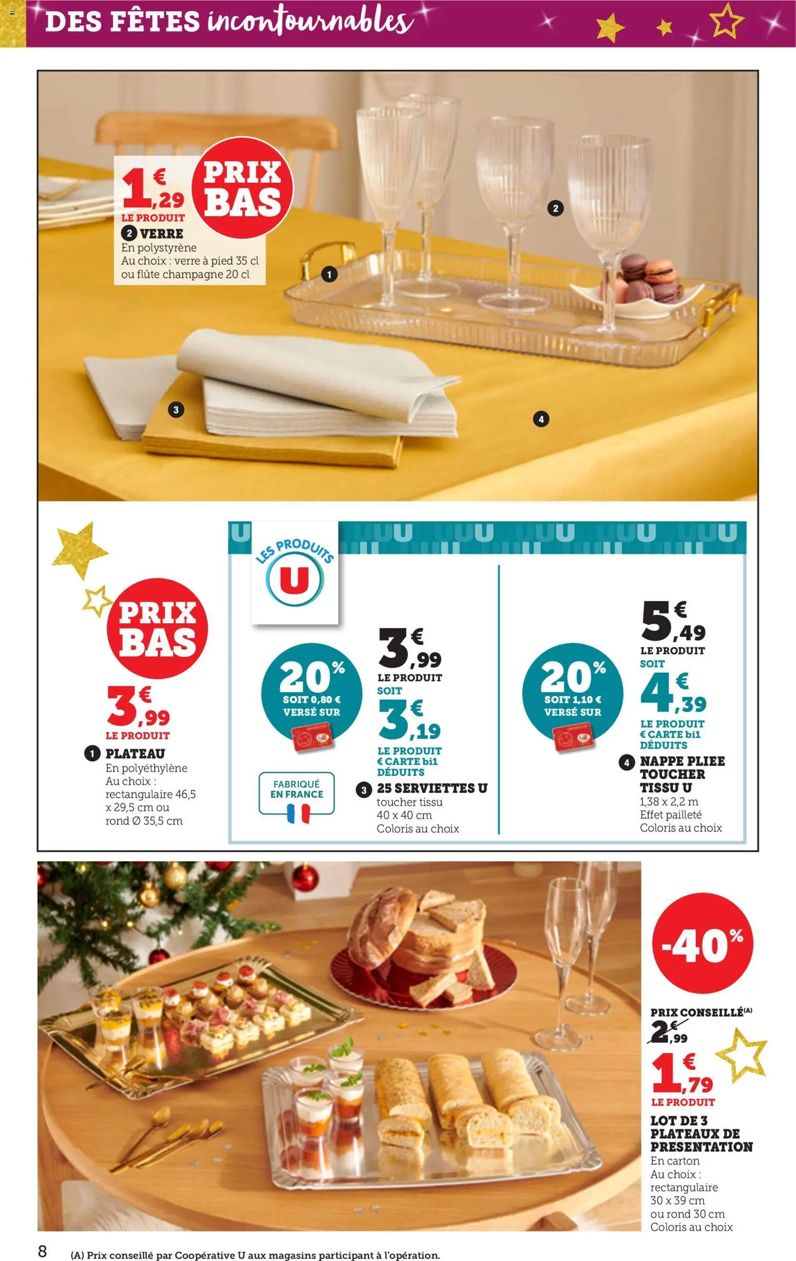 {H1} | Page: 8 | Produits: Plateau, Champagne, Flûte, Nappe