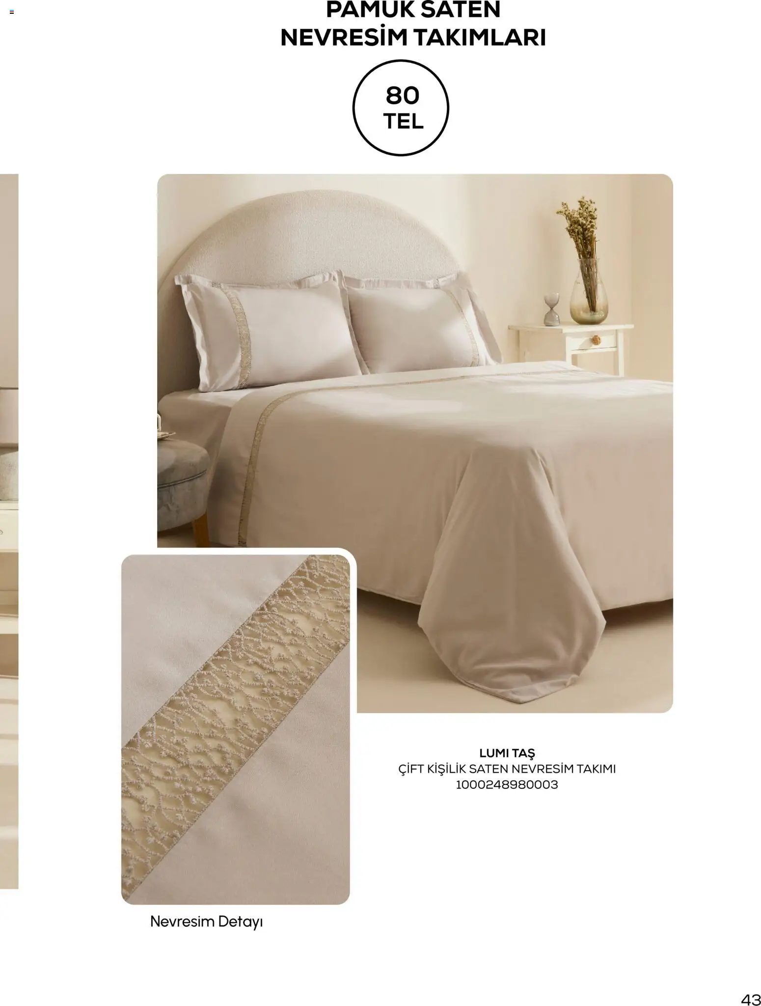 Karaca Home - Katalog Sezonsuz Karaca Home Şıklığı - İlkbahar / Yaz 2026 - 01.03.2026 tarihinden itibaren geçerlidir | Sayfa: 43 | Ürünler: Nevresim, Nevresim takımları