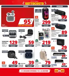 Anteprima del volantino Volantino Comet	 valido a partire dal 12.12.2025 | Pagina: 25 | Prodotti: Auricolari, Microfono, Airpods, Samsung