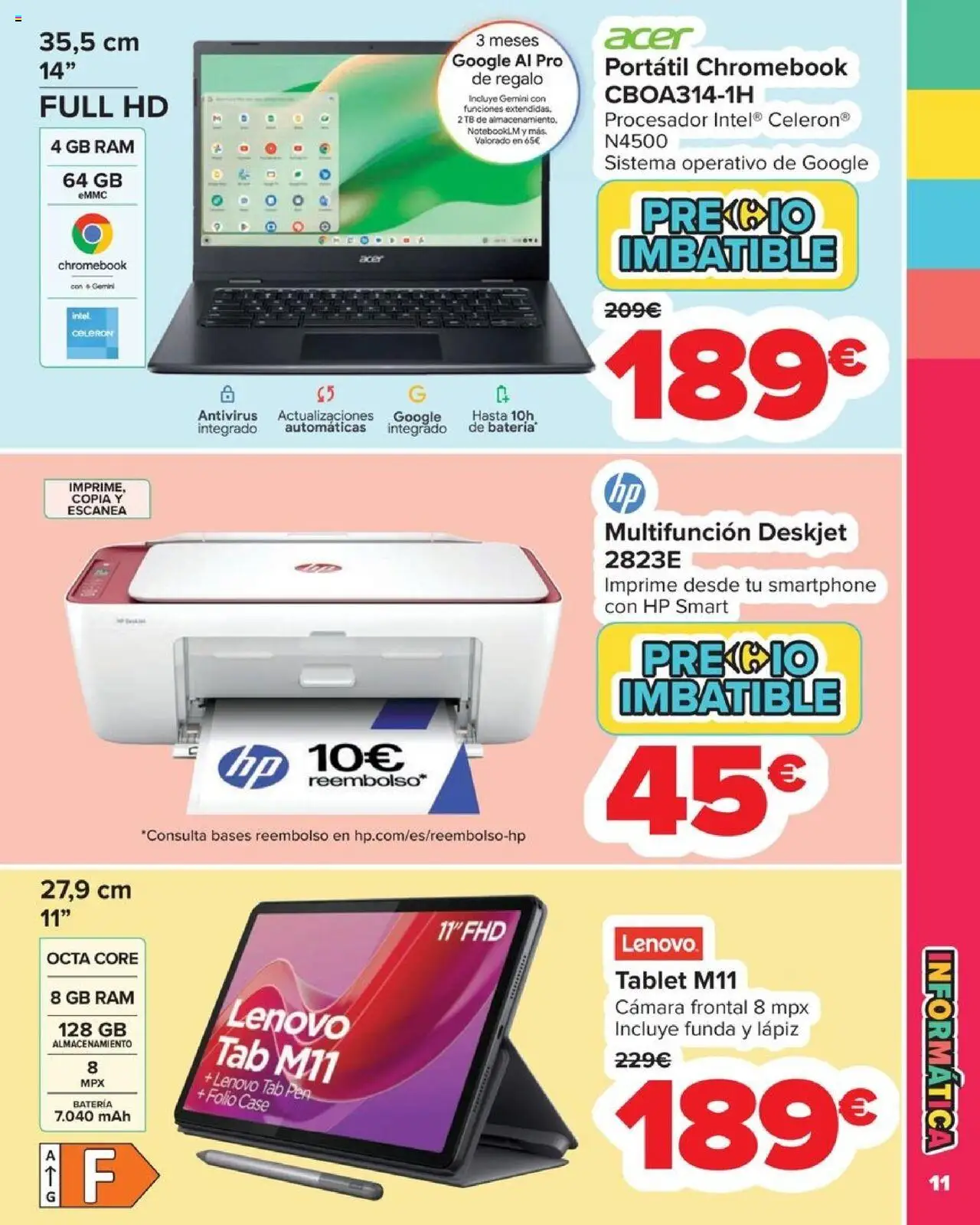 Carrefour -Vuelta al Cole │ válido desde el 18.08.2025 | Página: 11 | Productos: Tablet, Cámara, Funda, Batería