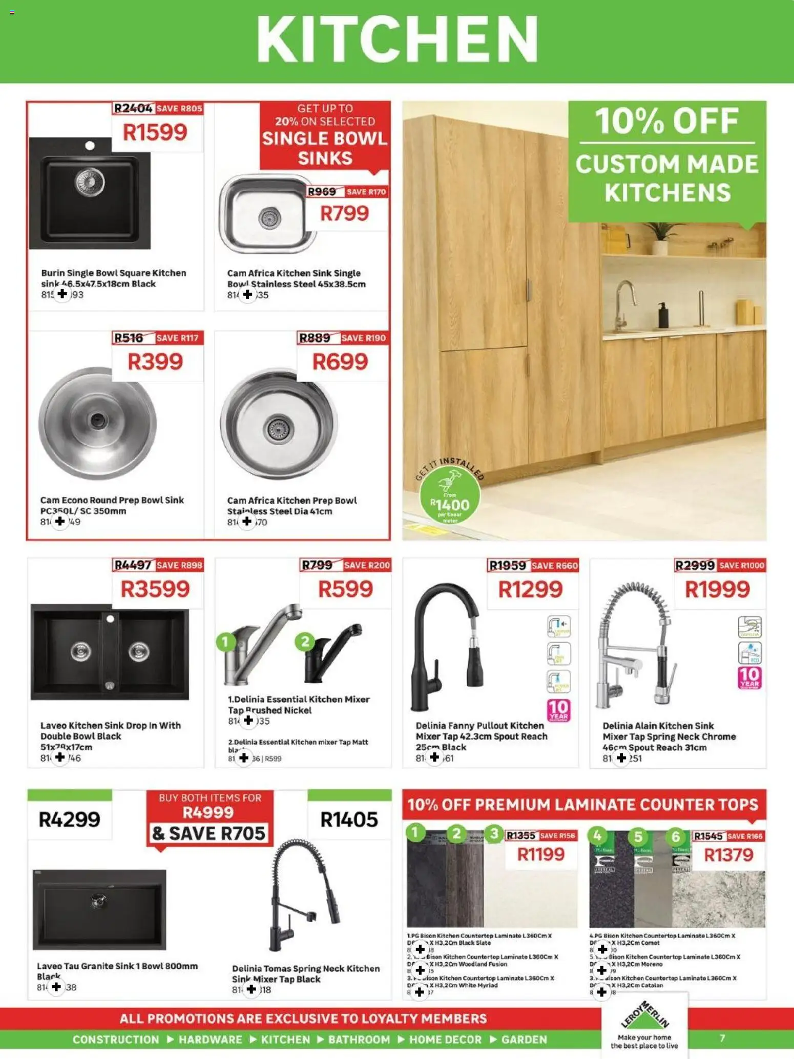 New Leroy Merlin catalogue – valid from 03.04.2026 | Page: 7 | Products: Bowl, Mixer, Tap, Sink