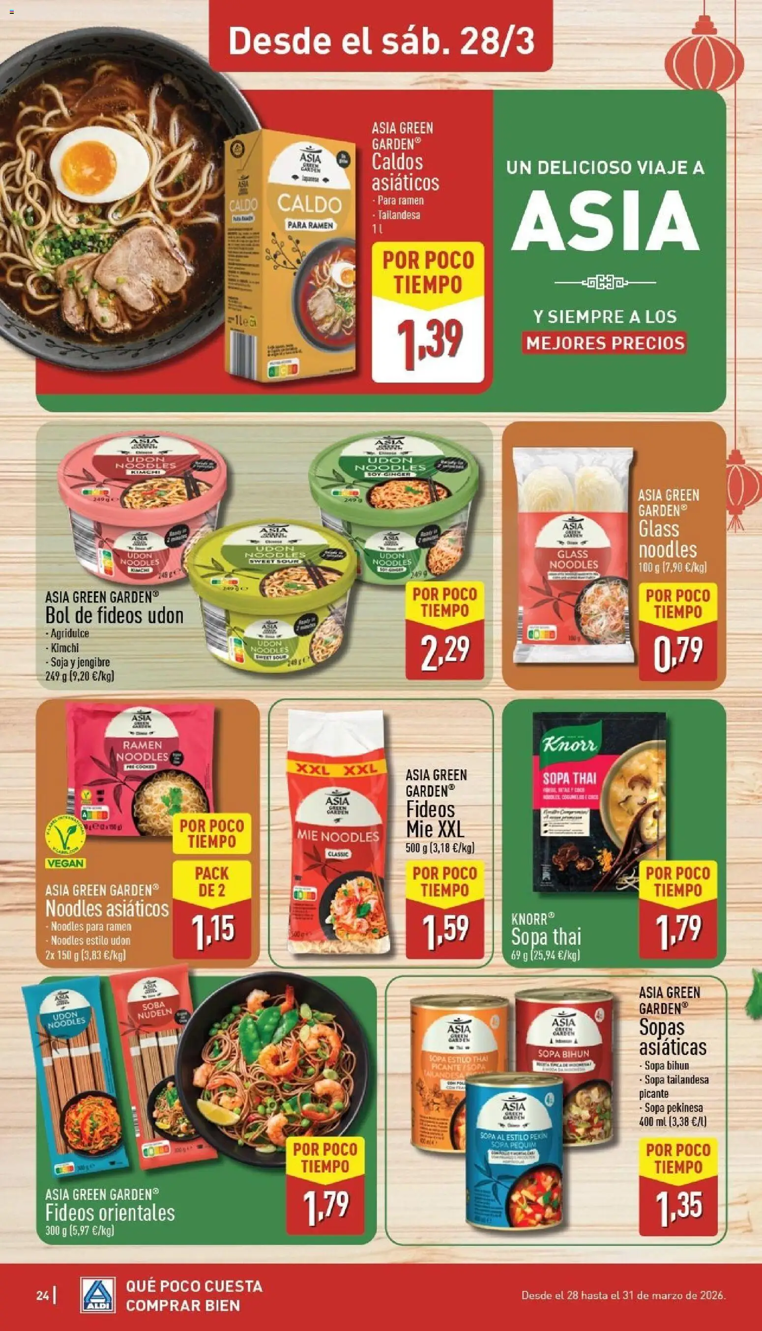 Aldi folleto Península │ válido desde el 23.03.2026 | Página: 24 | Productos: Fideos, Κλειδαριά της πόρτας