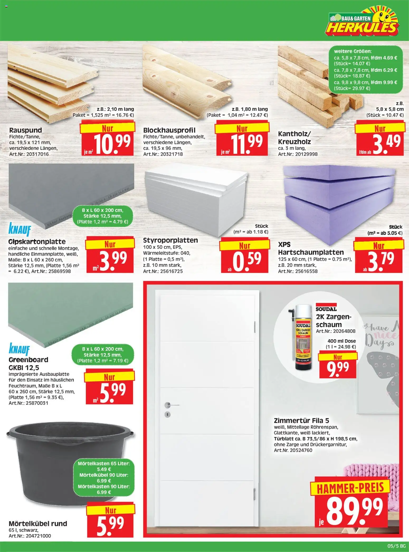 HERKULES Bau & Garten – gültig ab 26.01.2026 | Seite: 5 | Produkte: Tür