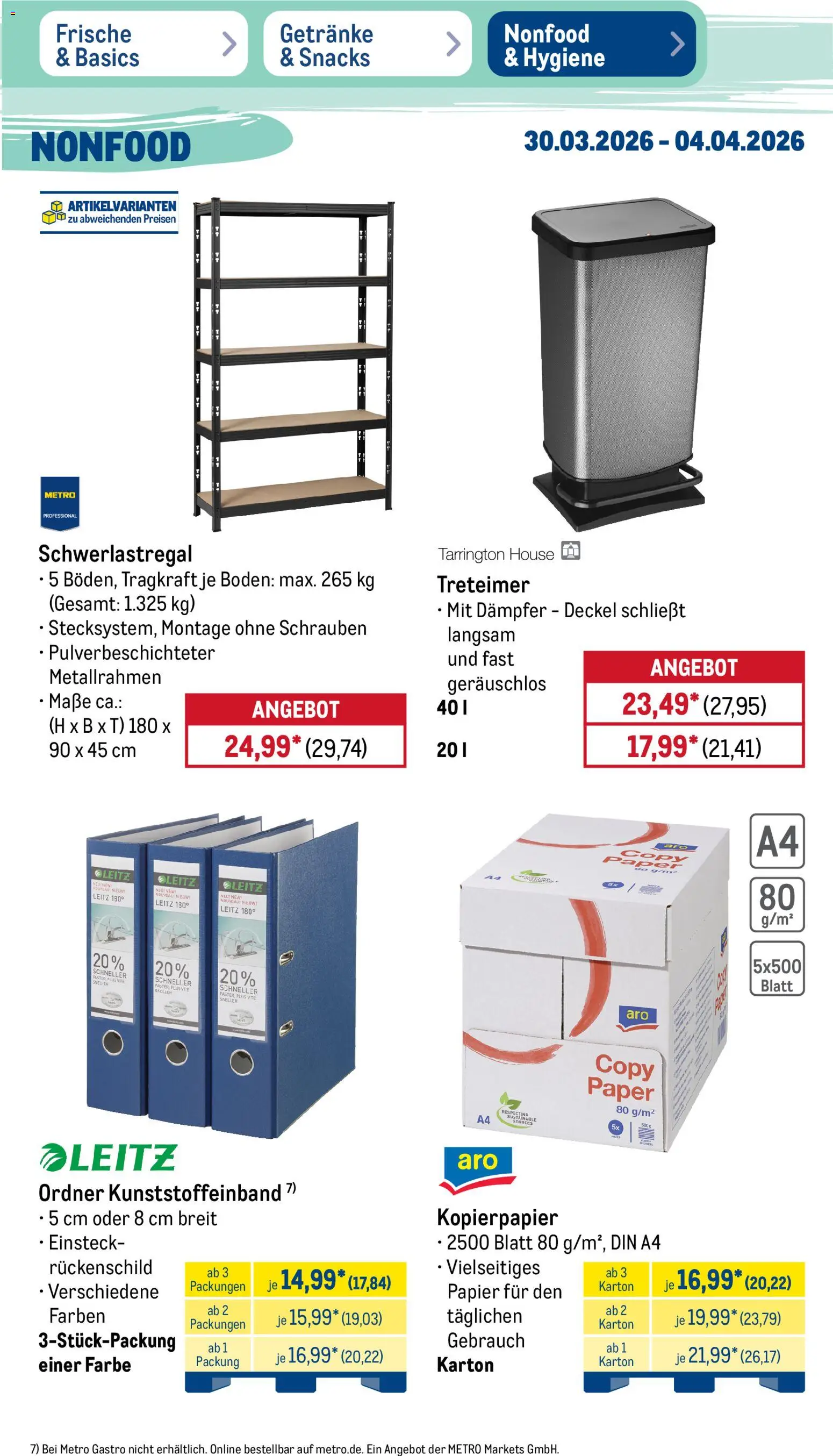 Metro Prospekt 	 – gültig ab 30.03.2026 | Seite: 47 | Produkte: Schwerlastregal