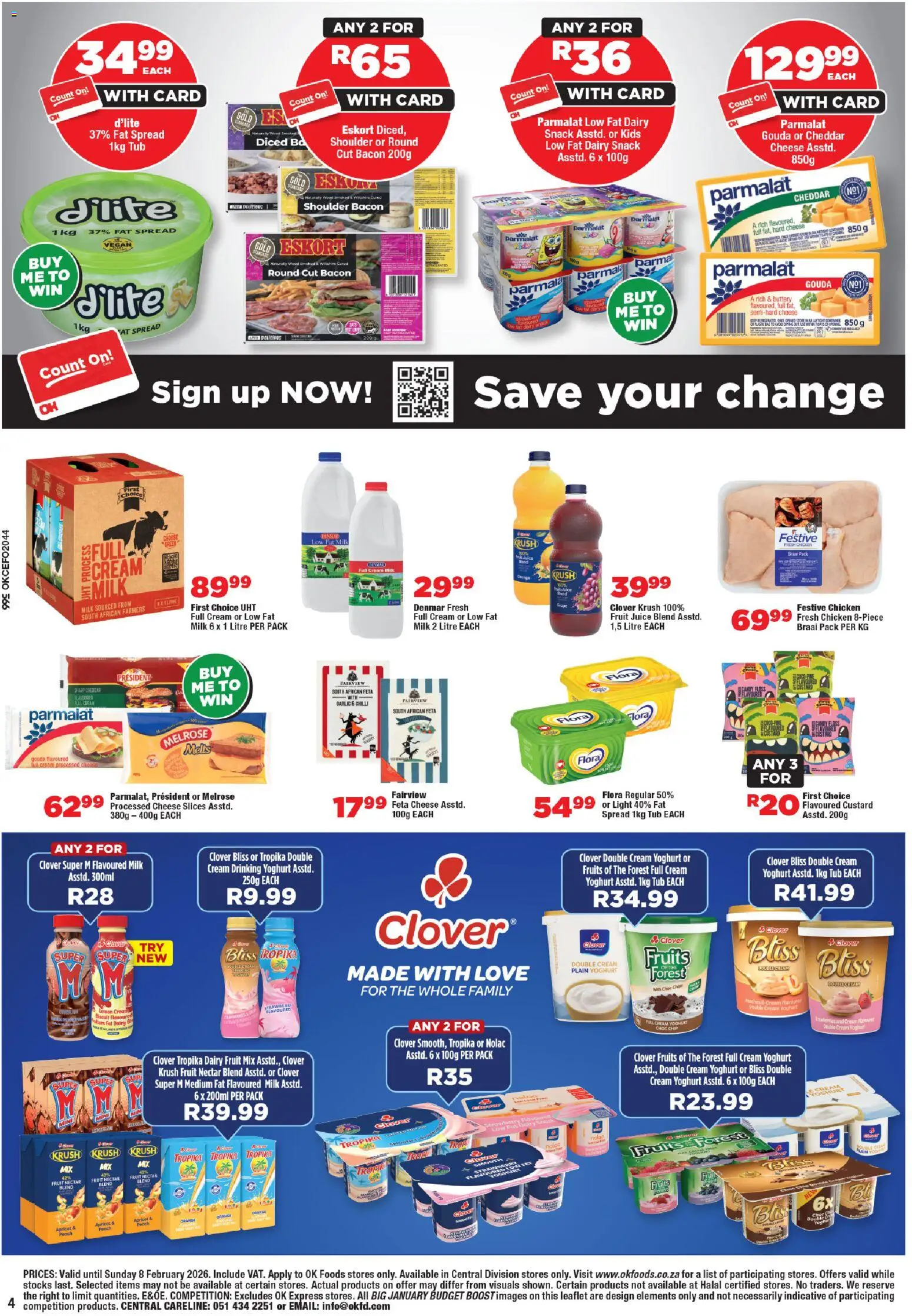 New OK Foods catalogue – valid from 21.01.2026 | Page: 4 | Products: Custard, Fat spread, Fruit, Chilli