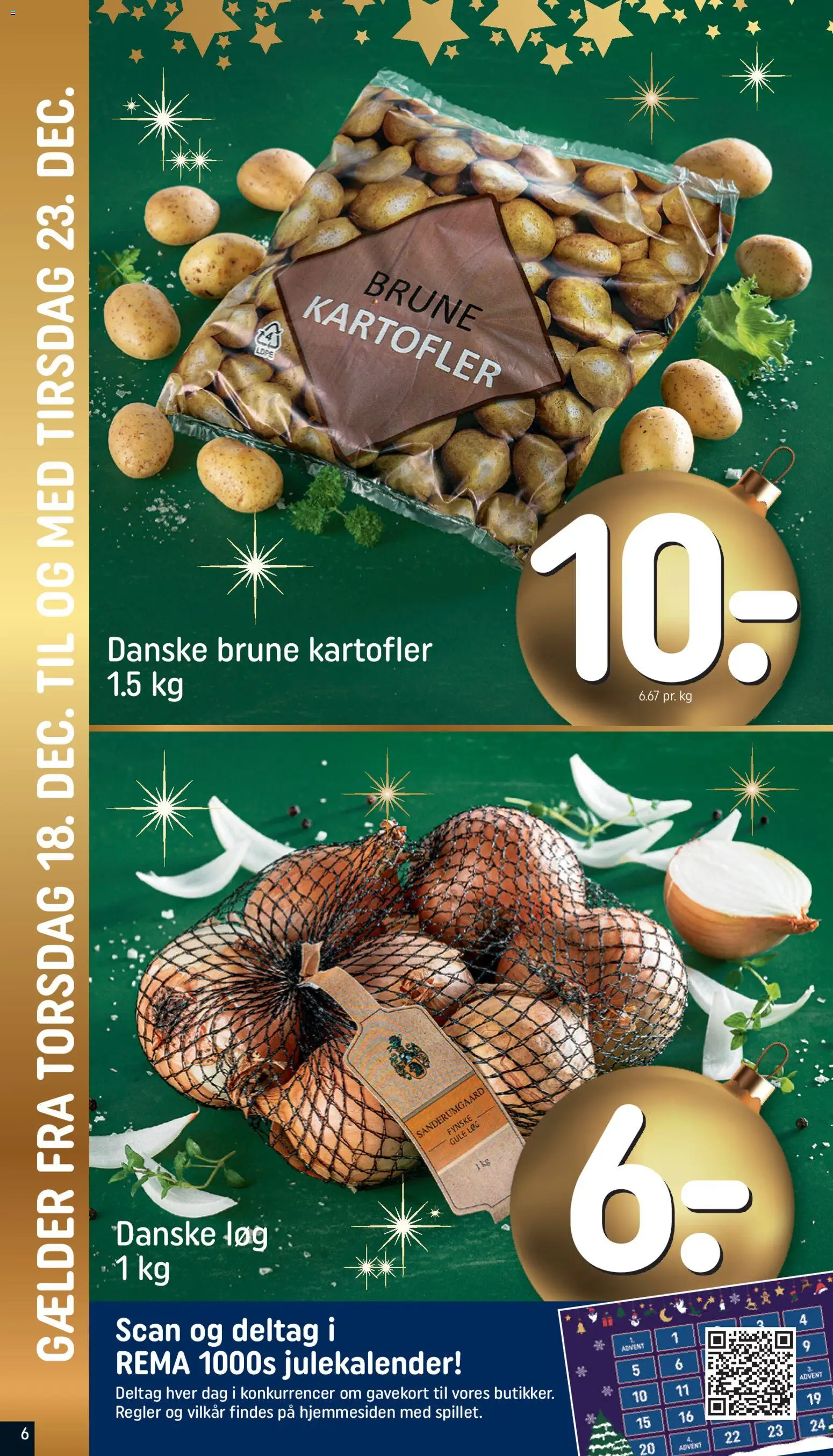 Rema 1000 tilbudsavis – gyldig fra 18.12.2025 | Side: 6 | Produkter: Kartofler, Løg