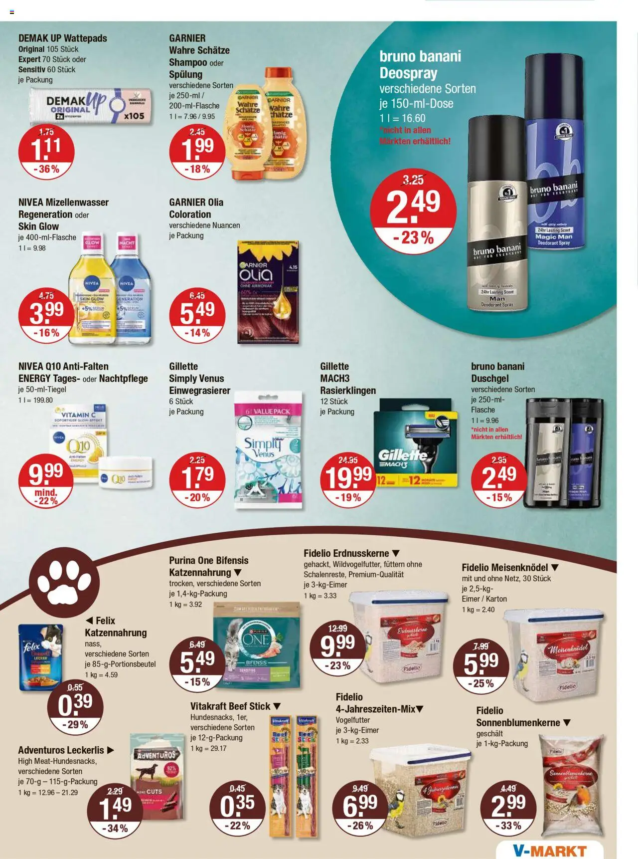 V-Markt - /Oberpfalz - gültig ab dem 21.08.2025 | Seite: 11 | Produkte: Purina one, Shampoo, Mizellenwasser, Deodorant