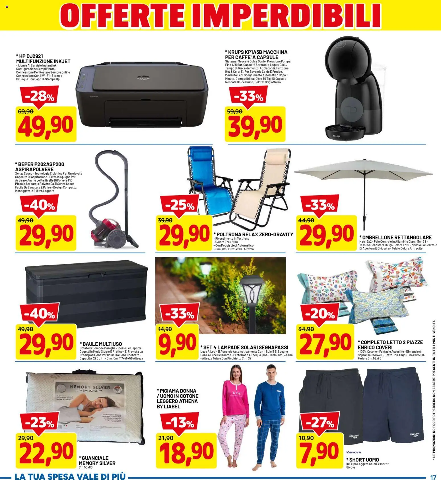 Volantino D Più del 09.04.2026 | Pagina: 17 | Prodotti: Felpa, Acqua, Aspirapolvere, Poltrona