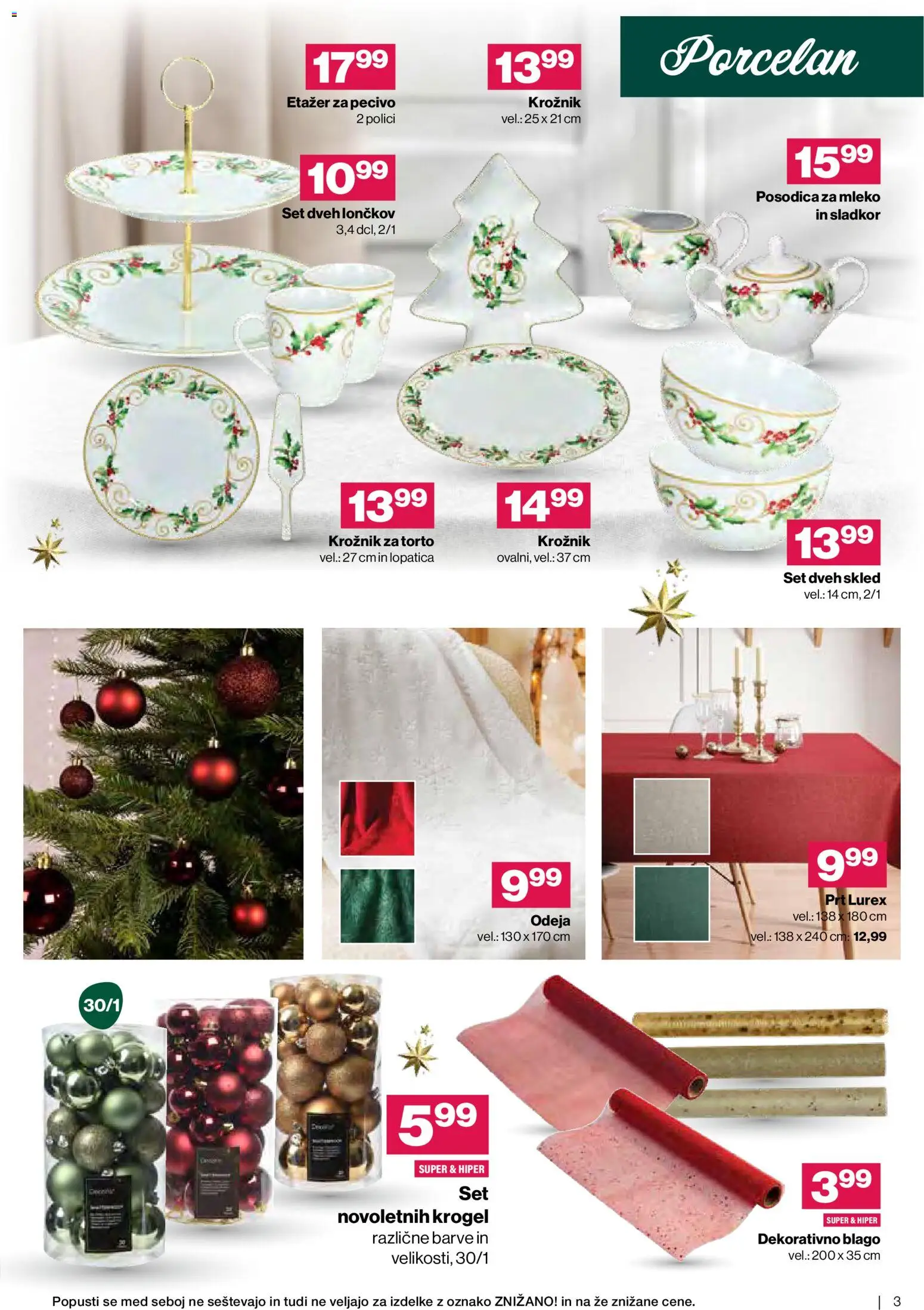 Novi Mercator katalog ponudbe – veljaven od 19.11.2025 | Stran: 3 | Izdelki: Odeja, Mleko, Sladkor