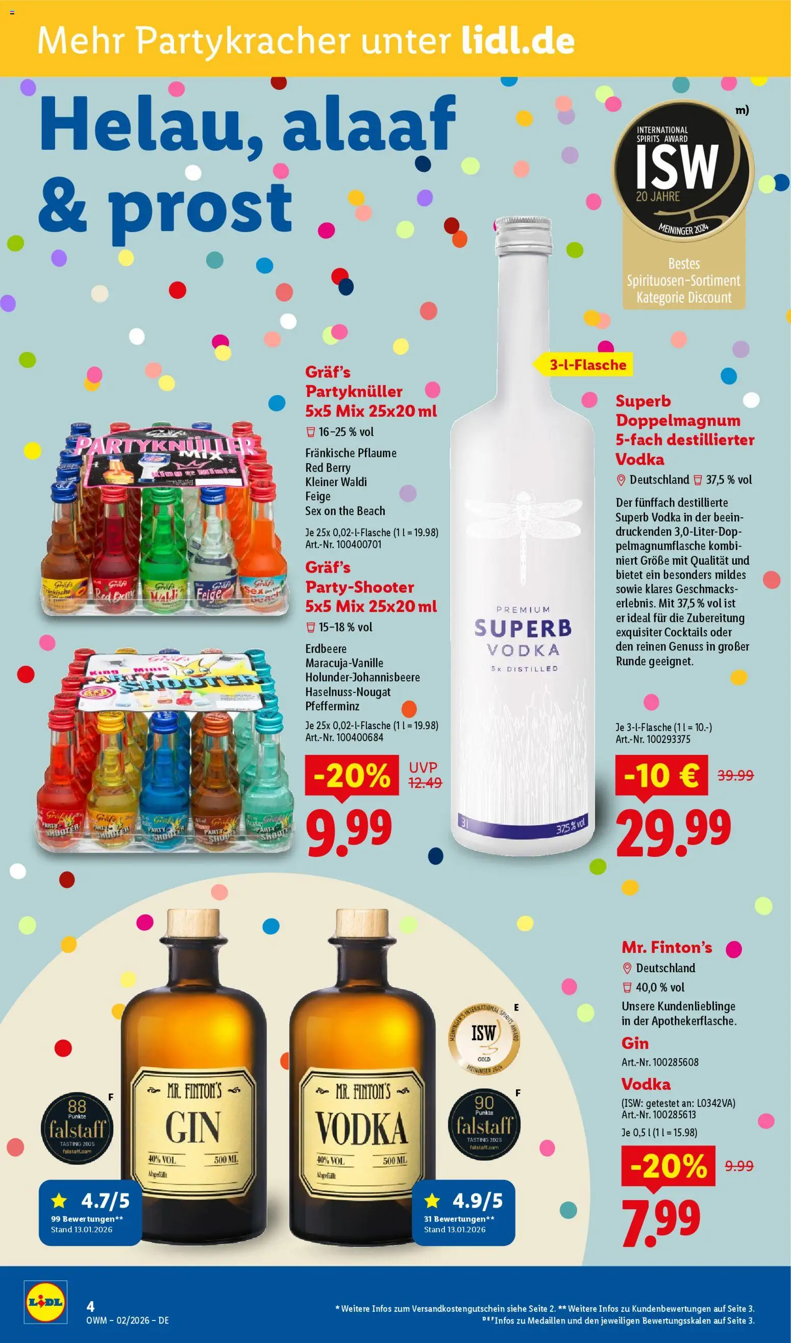 Lidl - Prospekt – gültig ab 01.02.2026 | Seite: 4 | Produkte: Vodka