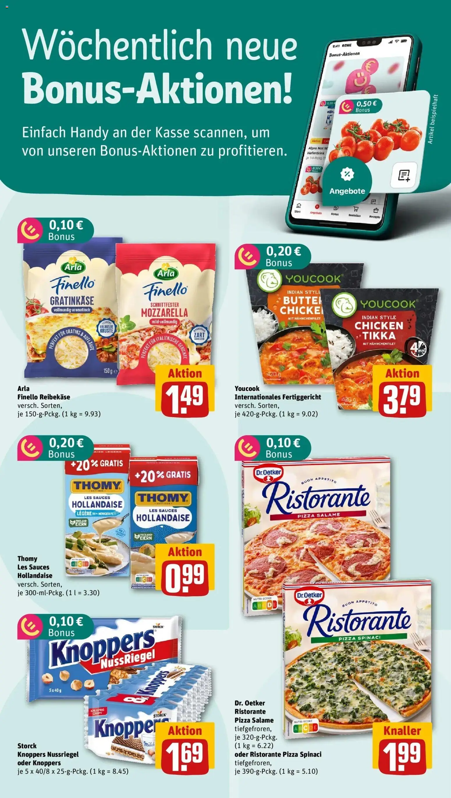 Rewe Prospekt Mannheim / Rheinau	 – gültig ab 12.04.2026 | Seite: 2 | Produkte: Mozzarella, Alpro, Pizza, Reibekase
