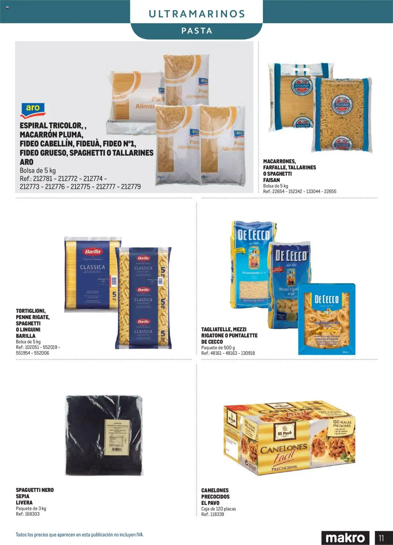 Makro - Despensa Prat │ válido desde el 11.06.2025 | Página: 11 | Productos: Pasta, Bolsa, Caja, Canelones