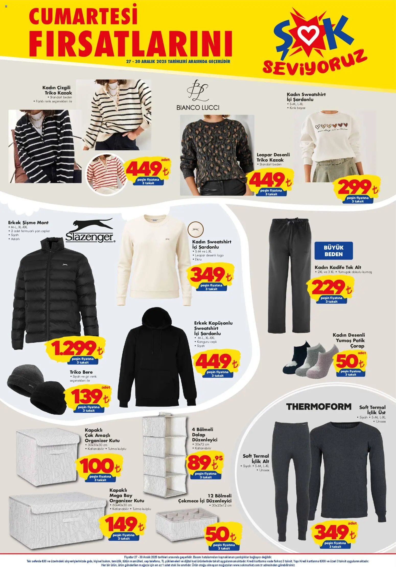 Şok Market Hafta sonu fırsatları - 27.12.2025 tarihinden itibaren geçerlidir | Sayfa: 2 | Ürünler: Kutu, Mont, Çorap, Bağlayıcı
