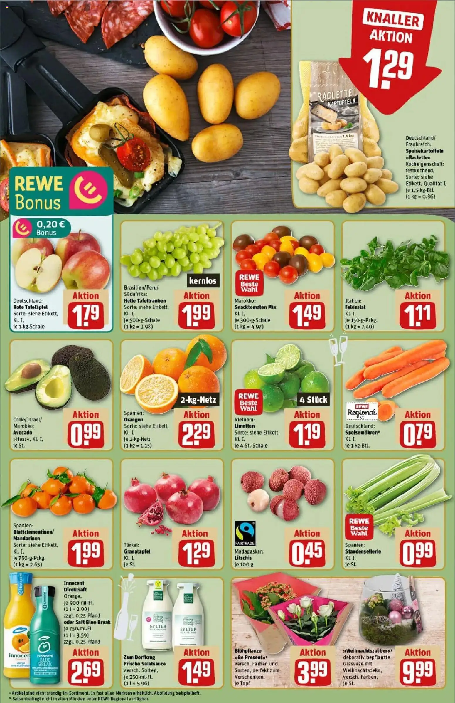Rewe prospekt Habichtswald/Ehlen	 – gültig ab 22.12.2025 | Seite: 10 | Produkte: Dressing, Mandarinen, Orangen, Raclette