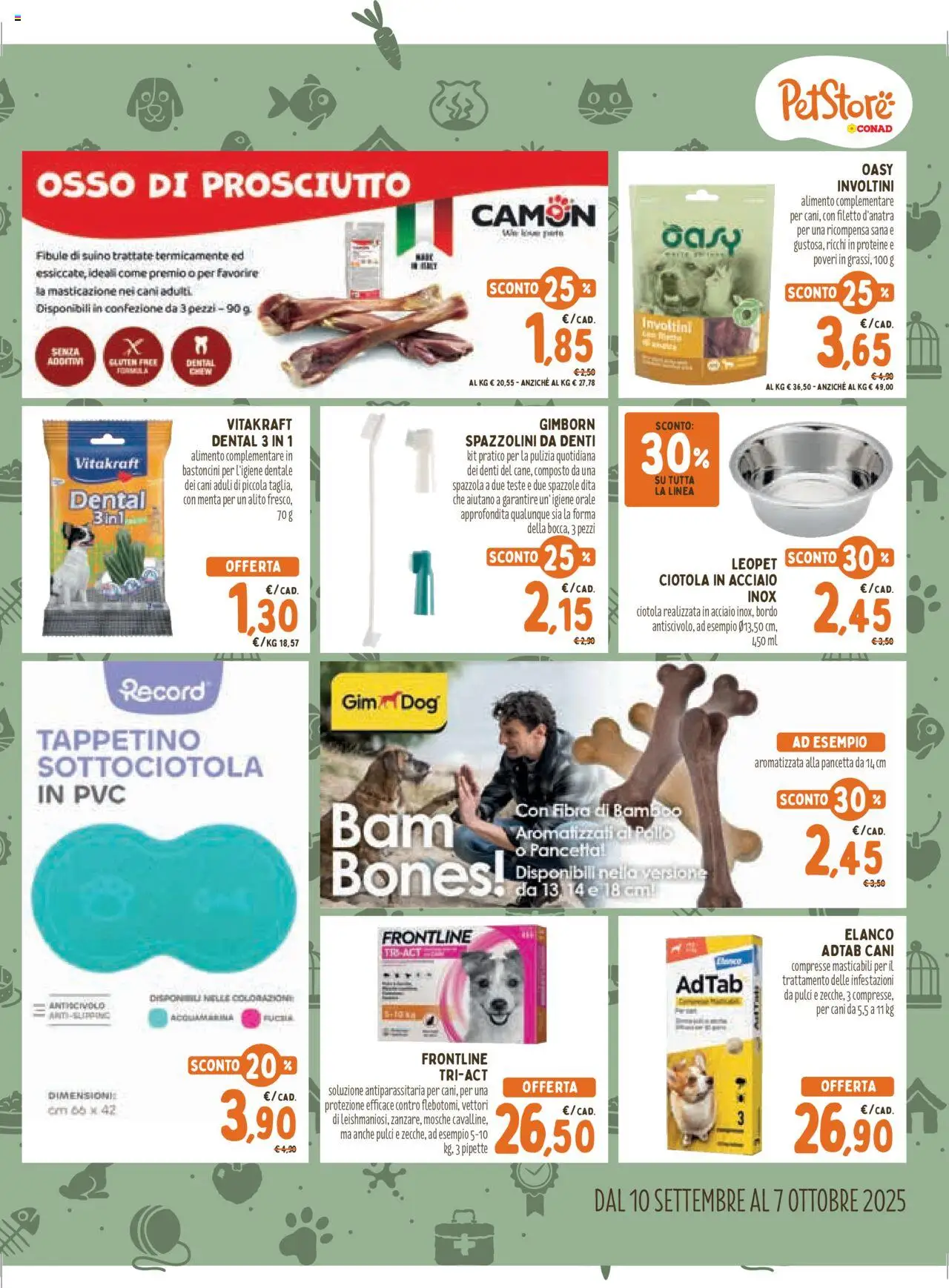 Volantino Conad del 10.09.2025 | Pagina: 3 | Prodotti: Spazzola, Suino, Prosciutto, Menta