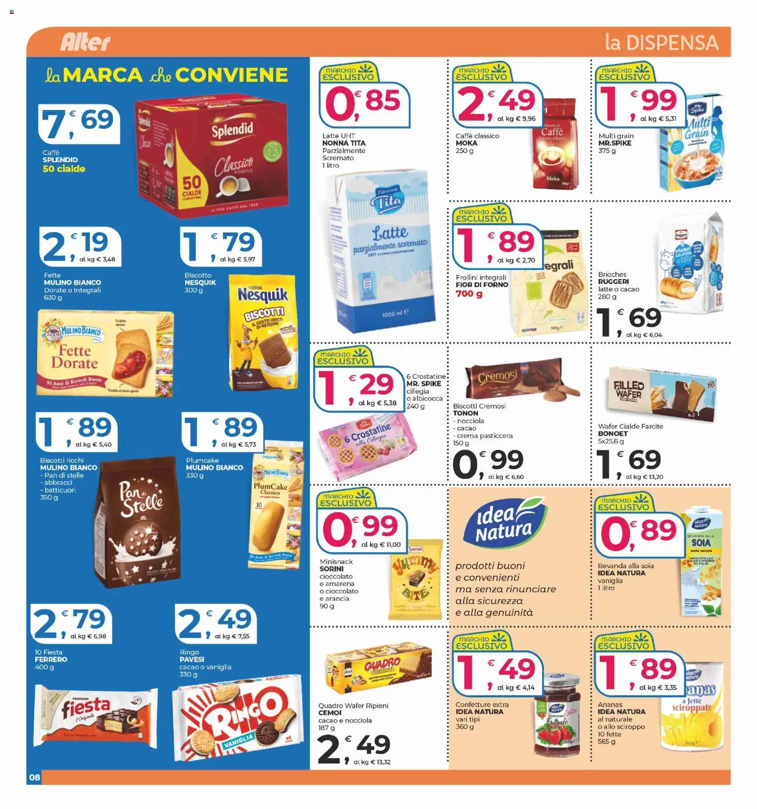 Volantino Alter Discount del 30.10.2025 | Pagina: 8 | Prodotti: Crema, Cioccolato, Arancia, Frollini