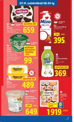 Lidl akciós ujság - amely érvényes a következő dátumtól: 31.07.2025 | Oldal: 9