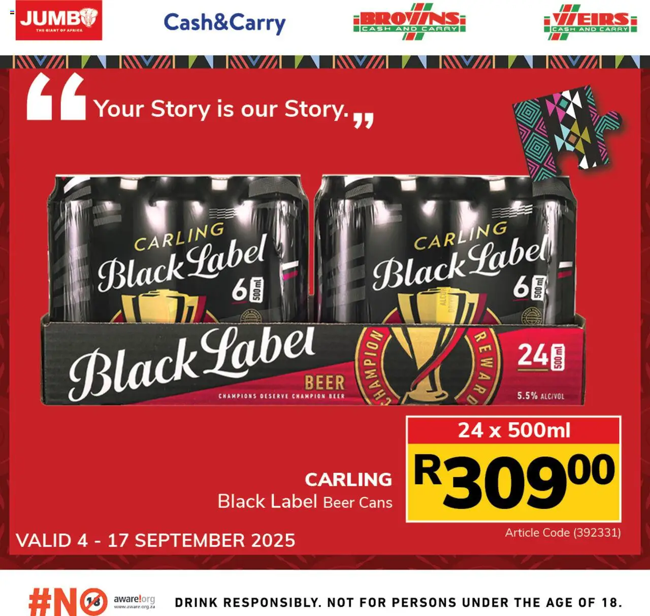 New Jumbo catalogue – valid from 04.09.2025 | Page: 1 | Products: Beer