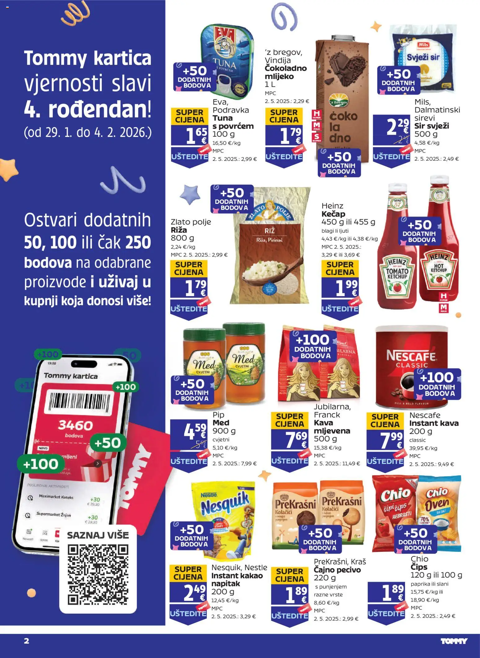 Tommy katalog | vrijedi od 29.01.2026 | Stranica: 1 | Proizvodi: Nescafe, Podravka, Čips, Kolačići