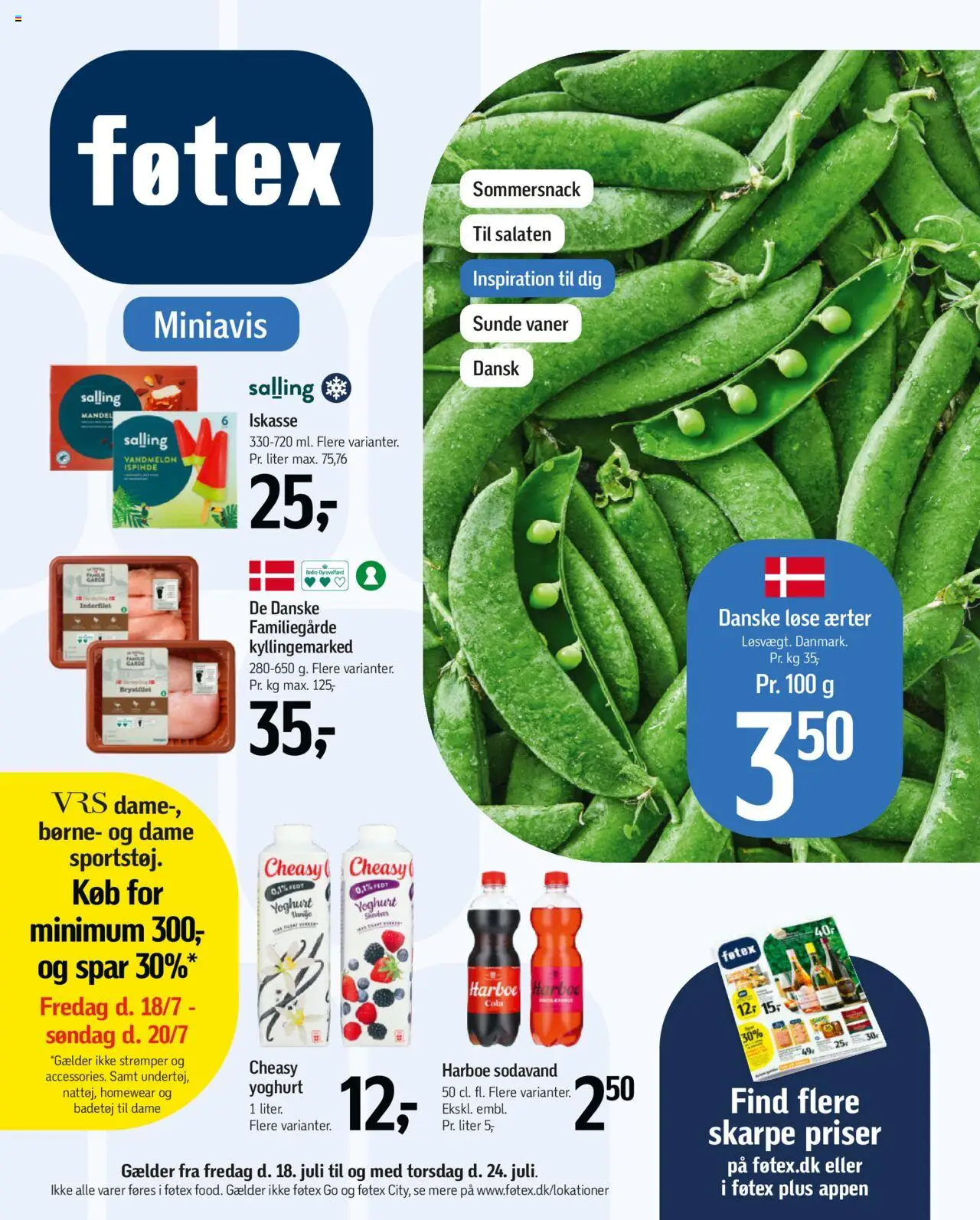 Føtex Tilbudsavis gyldig fra 18.07.2025 | Side: 1 | Produkter: Sodavand, Vandmelon, Cola, Strømper