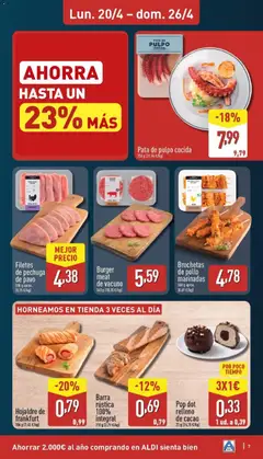 Vista previa Filetes de pechuga de pavo, Turkey breast fillets, 500 g approx. válido desde el 20.04.2026 | Página: 7 | Productos: Φρυγανιές σικάλεως