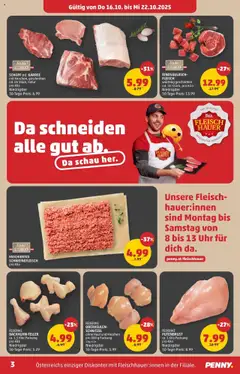 Penny Markt - Eröffnung in 3424 Zeiselmauer ab 16.10.2025 gültig | Seite: 3 | Produkte: Uhr, Schweinefleisch