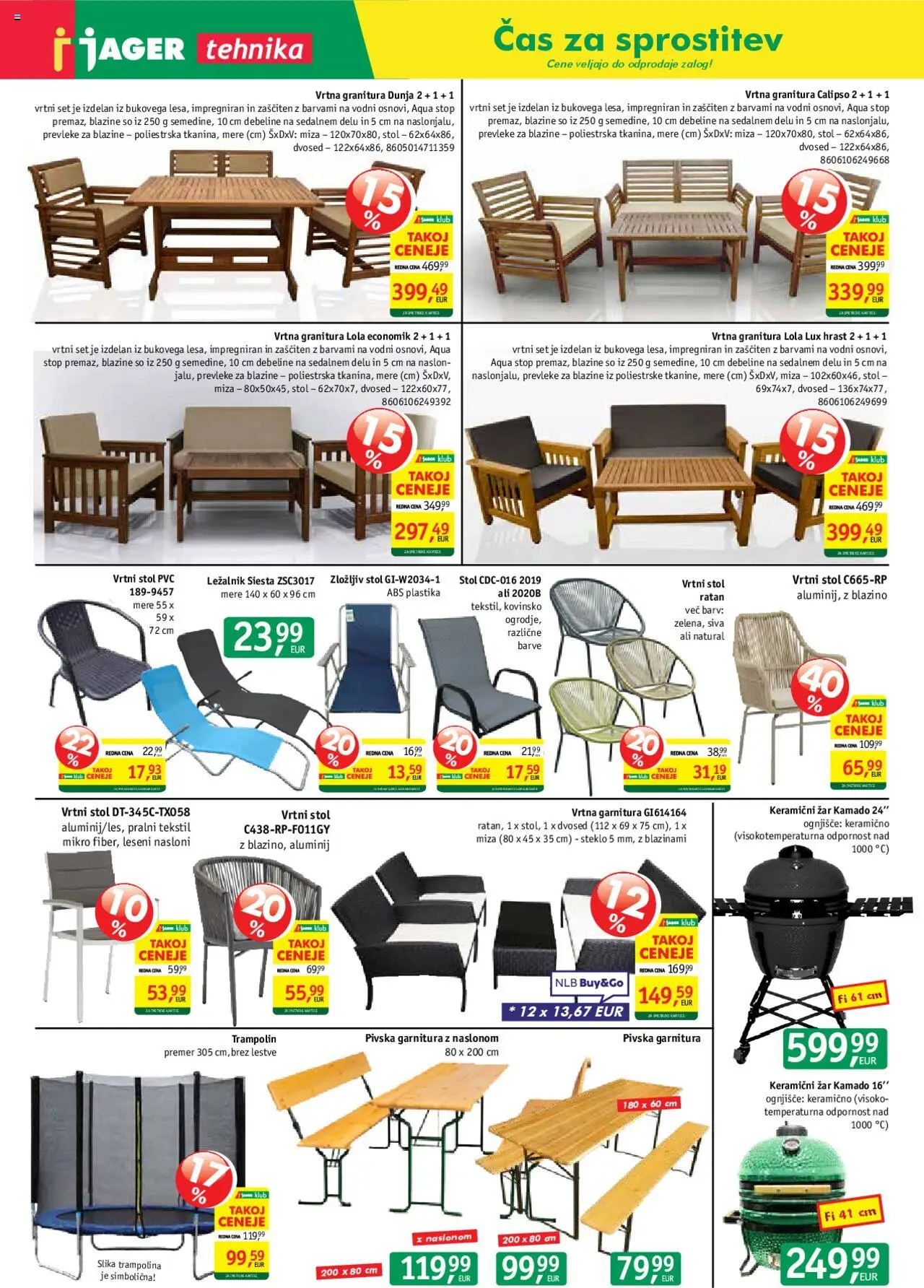 Jager katalog tehnika │ velja od 20.08.2025 | Stran: 9 | Izdelki: Ležalnik, Vrtni stol, Miza, Stol