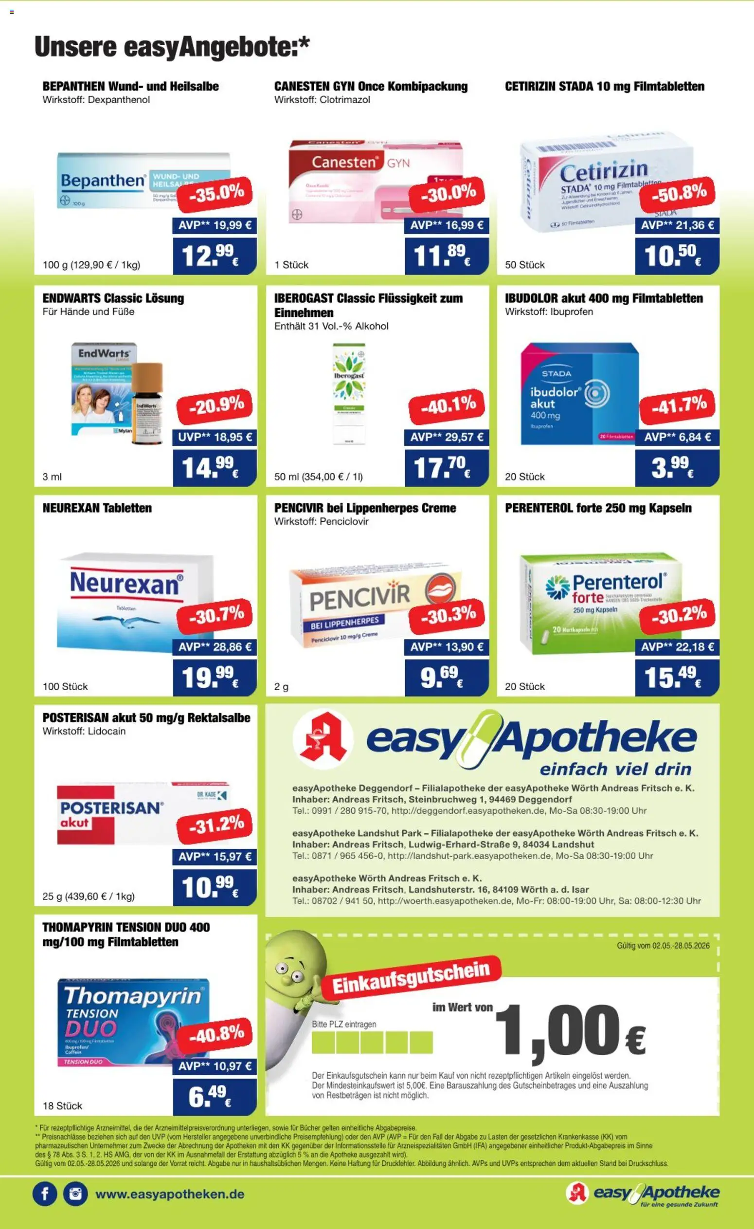 Easy Apotheke Prospekt 	 – gültig ab 02.05.2026 | Seite: 5 | Produkte: Creme, Uhr
