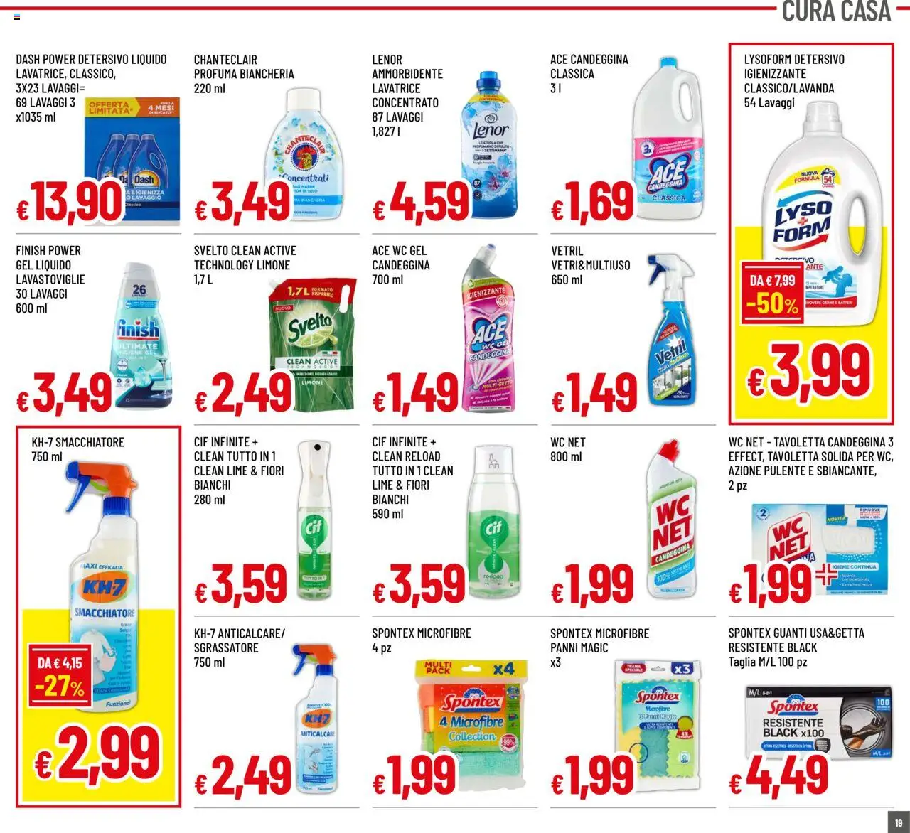 Volantino Galassia del 16.10.2025 | Pagina: 19 | Prodotti: Candeggina, Anticalcare, Guanti, Lime