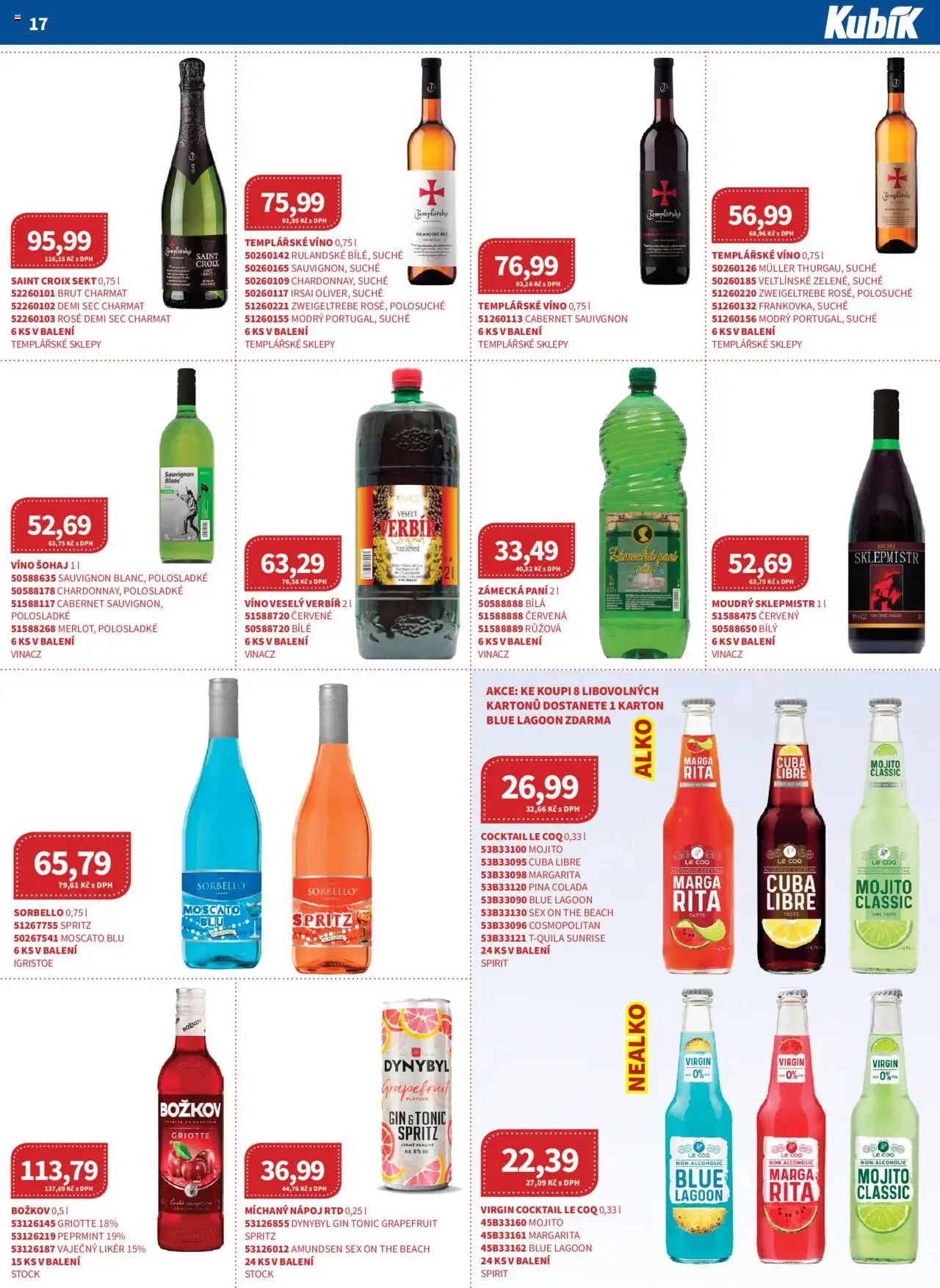 Kubík leták - Velkoobchod 09/2025 od 01.09.2025 | Strana: 17 | Produkty: Víno, Gin, Sekt, Vaječný Likér