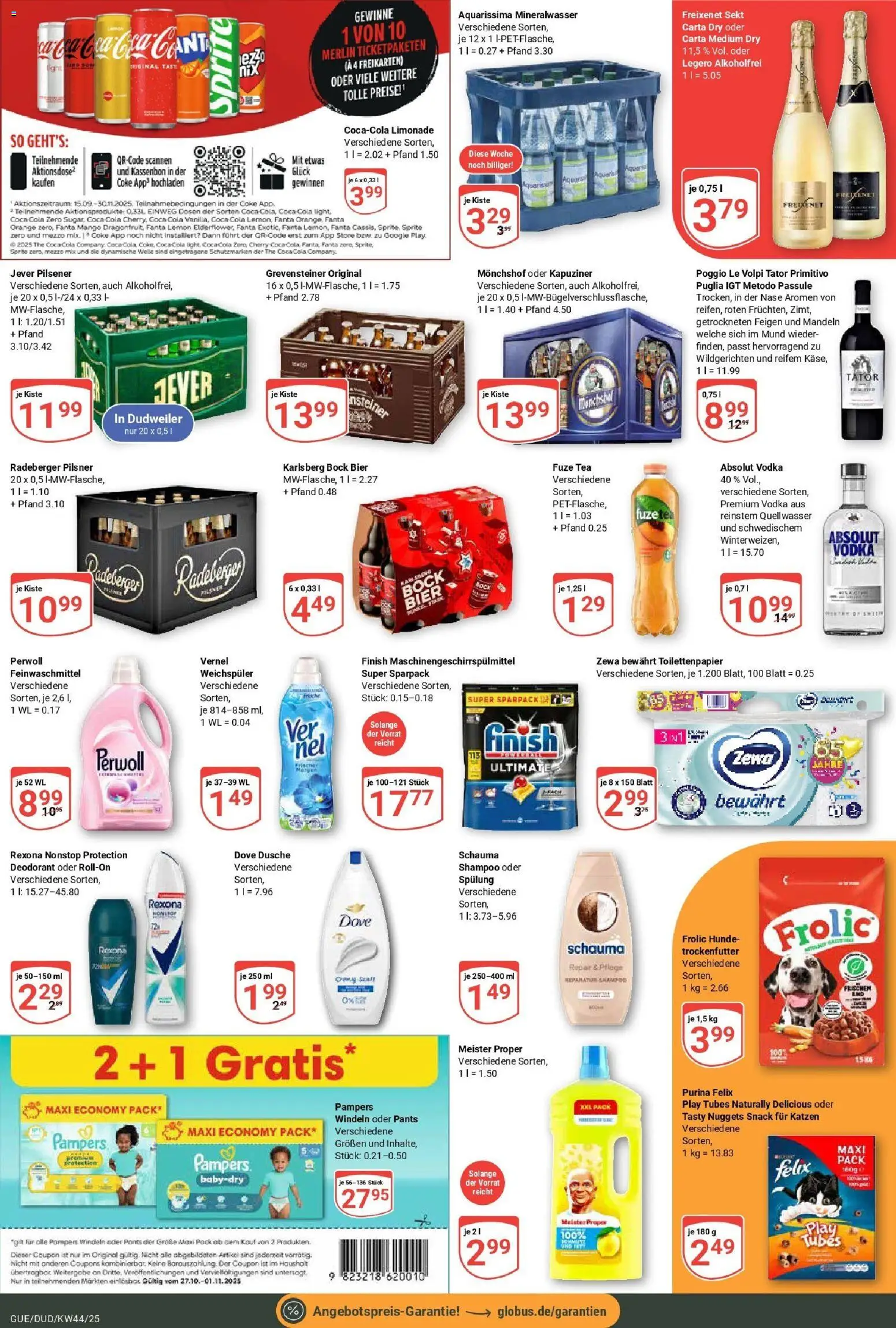 Globus prospekt Saarbrücken-Güdingen	 – gültig ab 26.10.2025 | Seite: 5 | Produkte: Mezzo mix, Fanta, Bier, Zewa