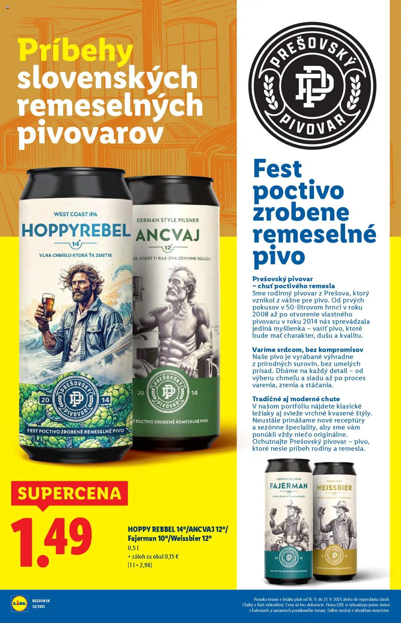 Nové Lidl akcie – leták je platný od 16.09.2025 | Strana: 44 | Produkty: Pivo