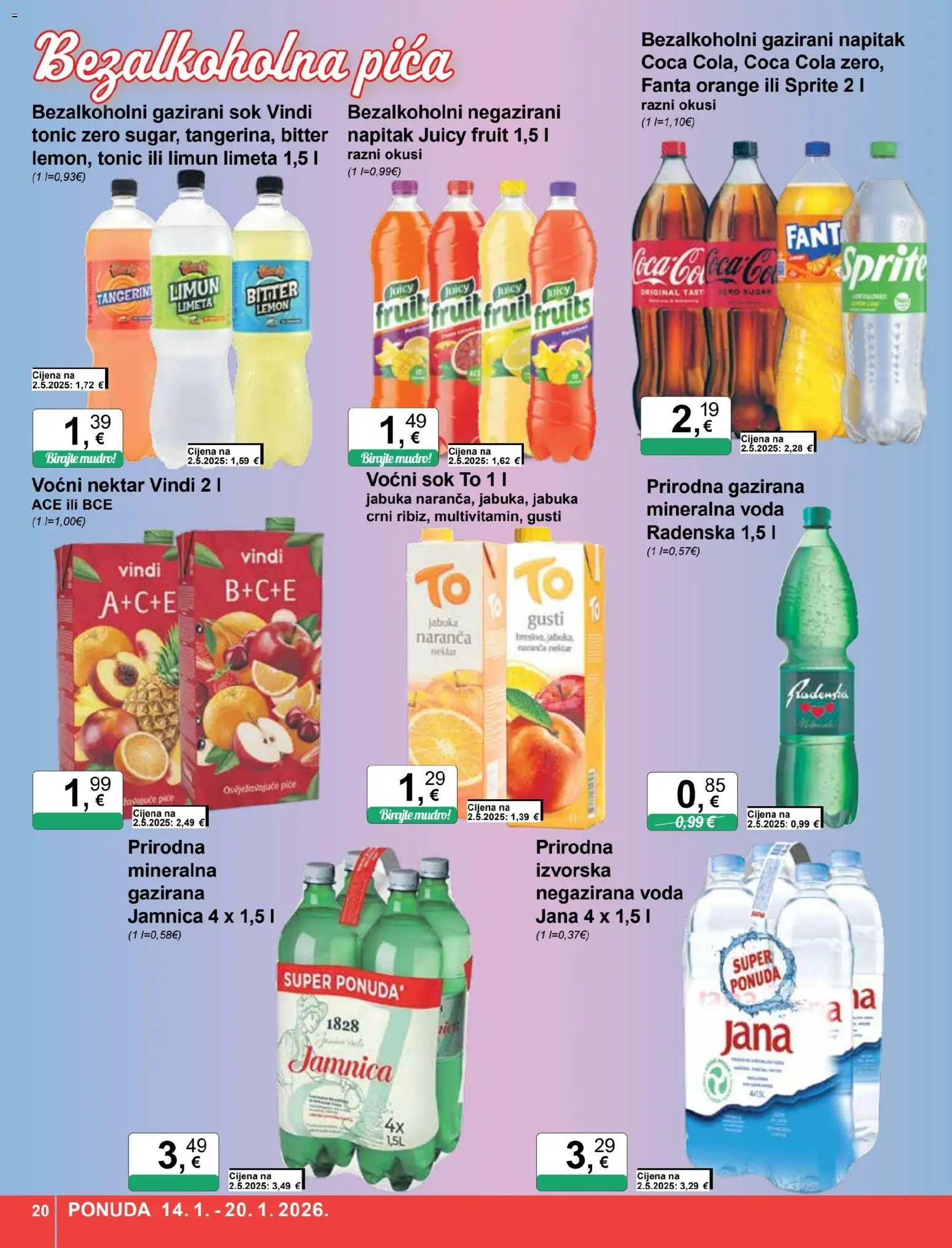 KTC katalog | vrijedi od 14.01.2026 | Stranica: 20 | Proizvodi: Coca cola, Fanta, Sok, Limun