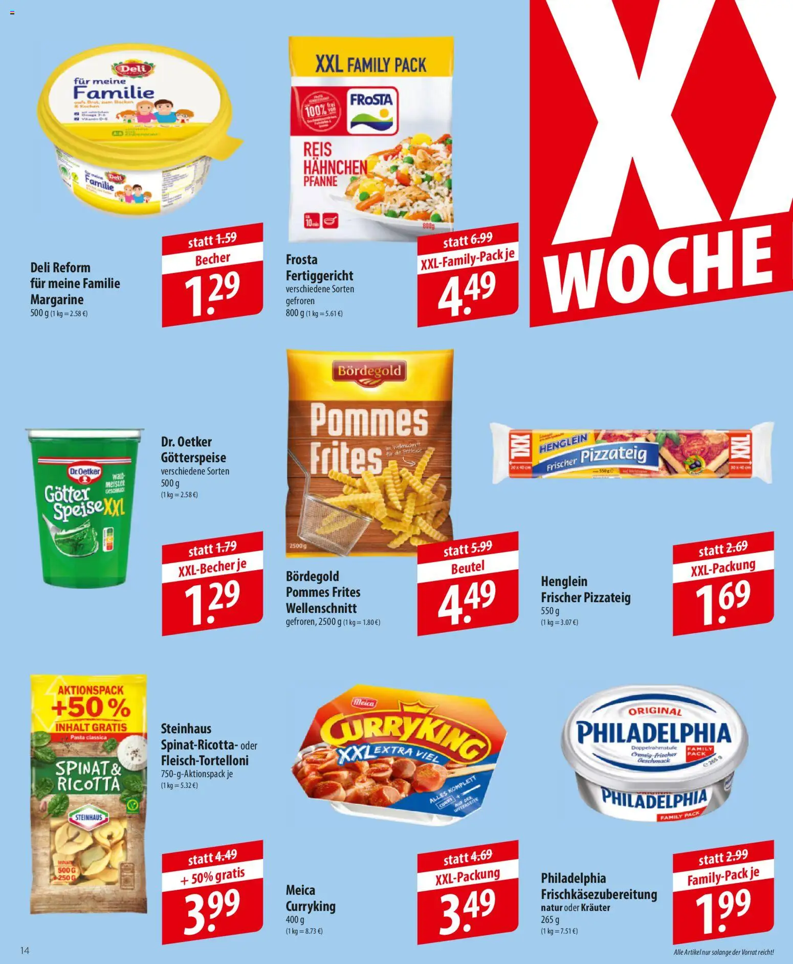 Famila Prospekt 	 – gültig ab 09.02.2026 | Seite: 14 | Produkte: Meica, Frosta, Reis, Deli reform