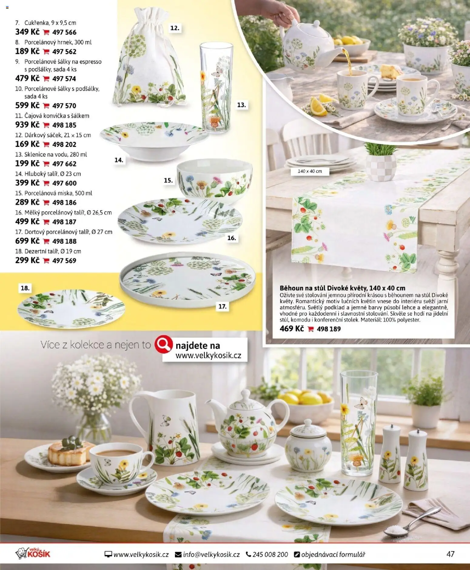Velký Košík katalog duben 2026 od 01.04.2026 | Strana: 47 | Produkty: Stůl, Běhoun na stůl, Barvy, Sklenice