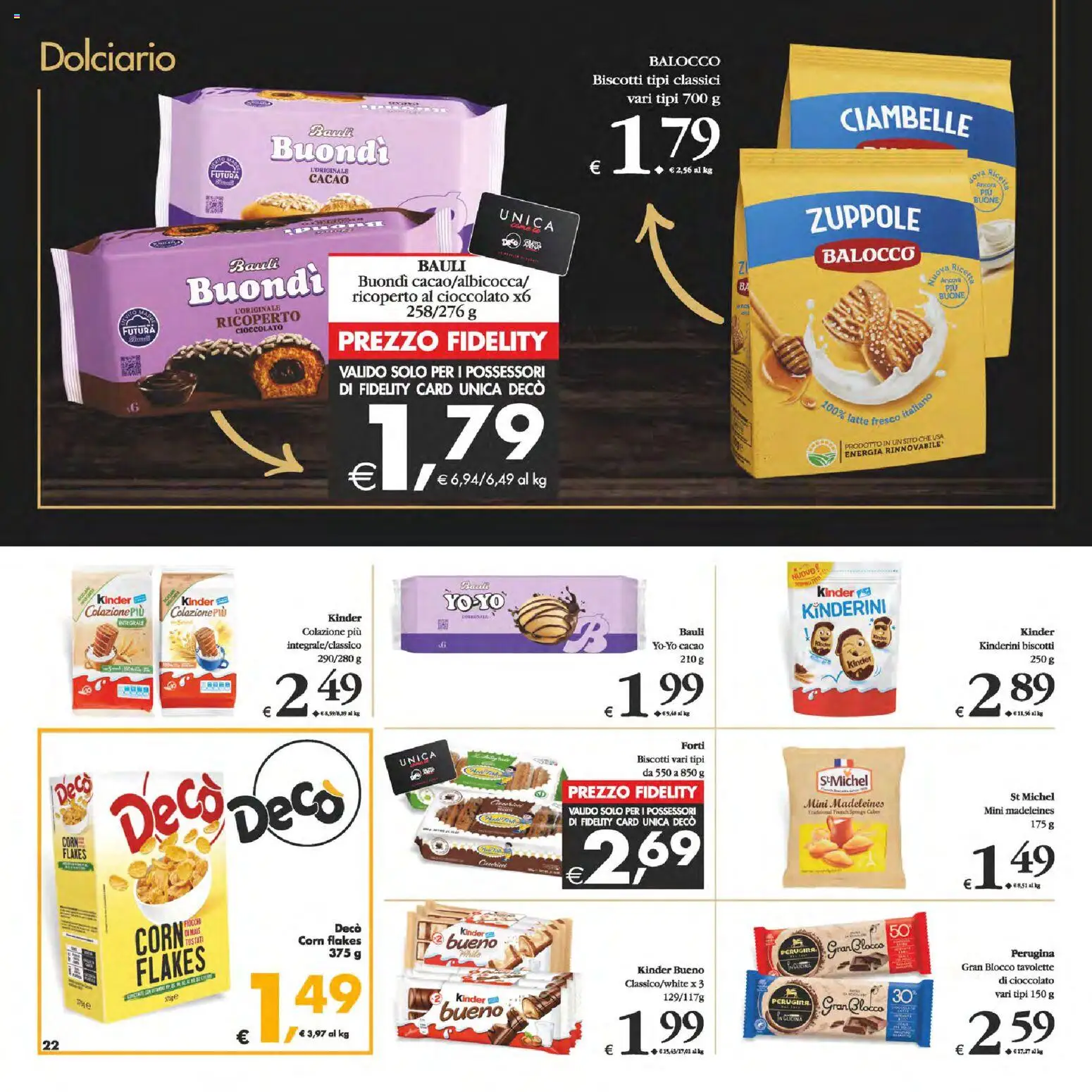 Volantino Decò del 24.02.2026 | Pagina: 22 | Prodotti: Ciambelle, Cioccolato, Biscotti, Cacao