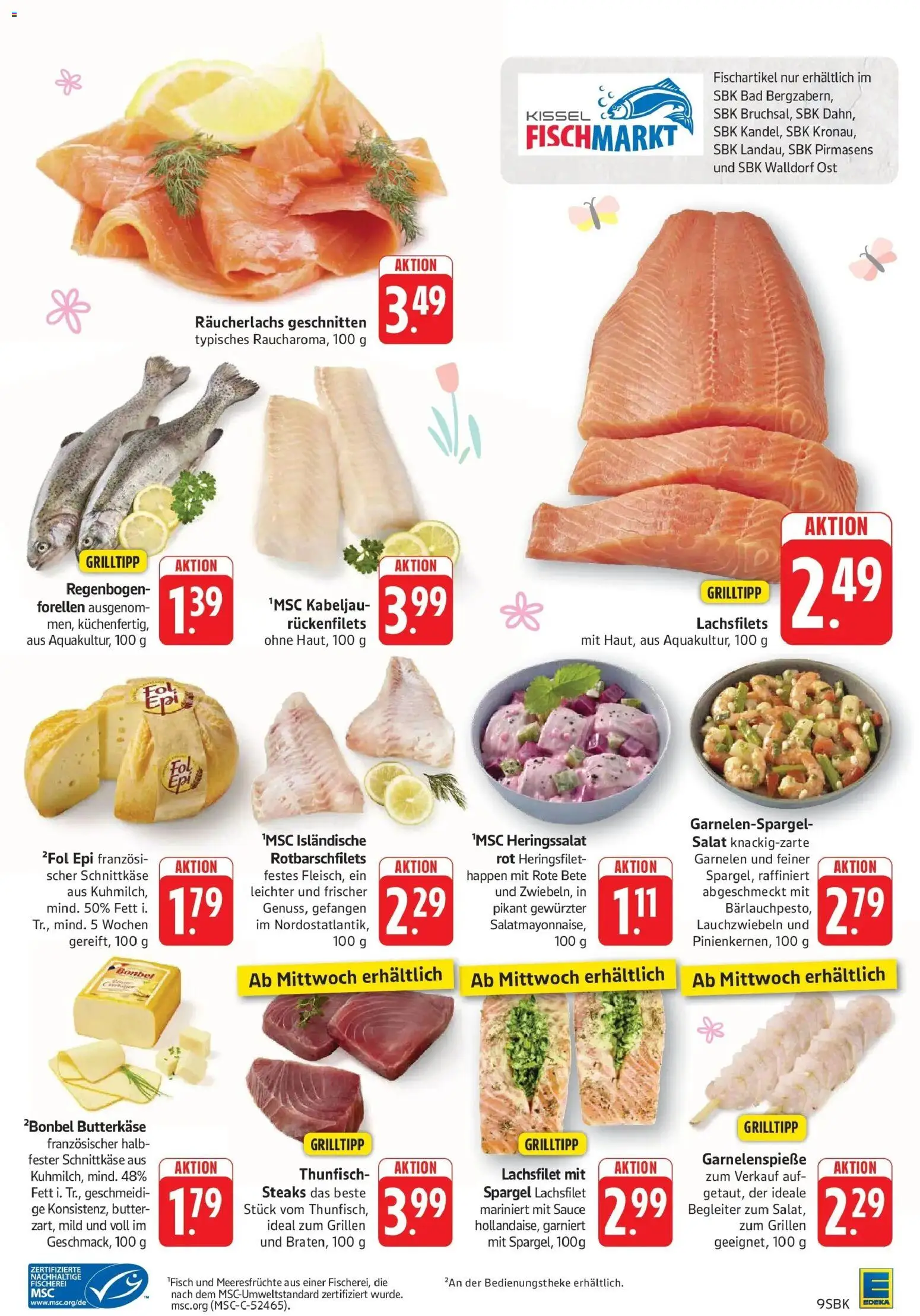 Angebote – gültig ab 30.03.2026 | Seite: 9 | Produkte: Butter, Bad, Garnelen, Salat