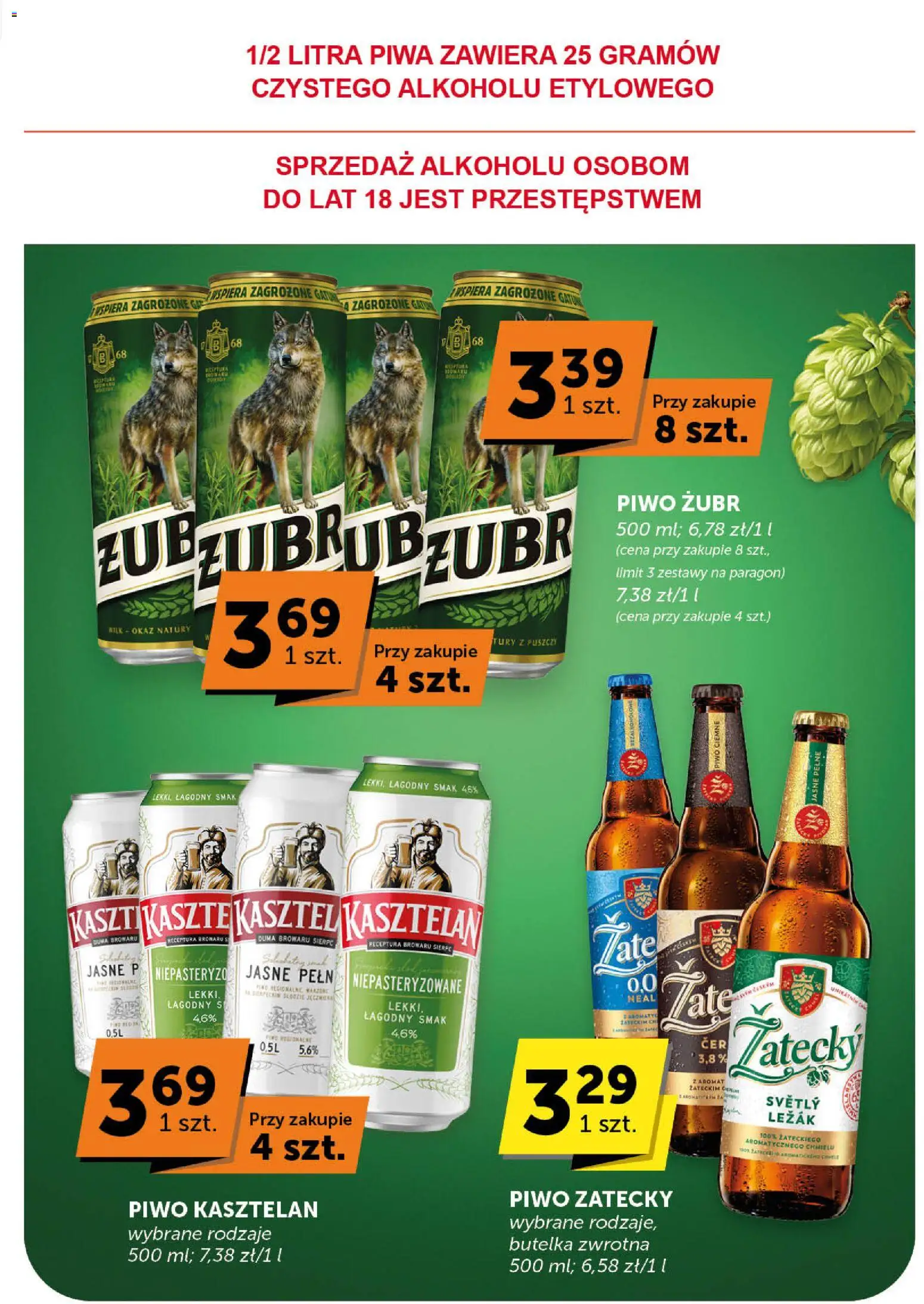 ABC Gazetka - Minimarket od 30.10.2025 | Strona: 29 | Produkty: Piwo żubr, Leżak, Piwo