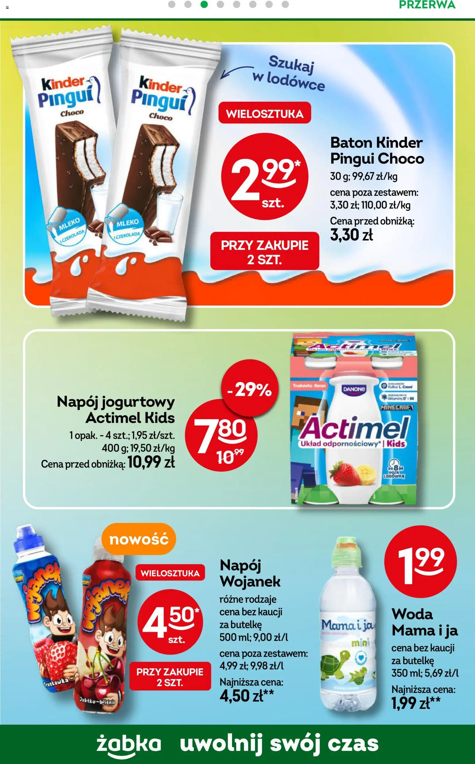 Żabka gazetka od 08.04.2026 | Strona: 60 | Produkty: Baton, Mleko, Czekolada, Woda