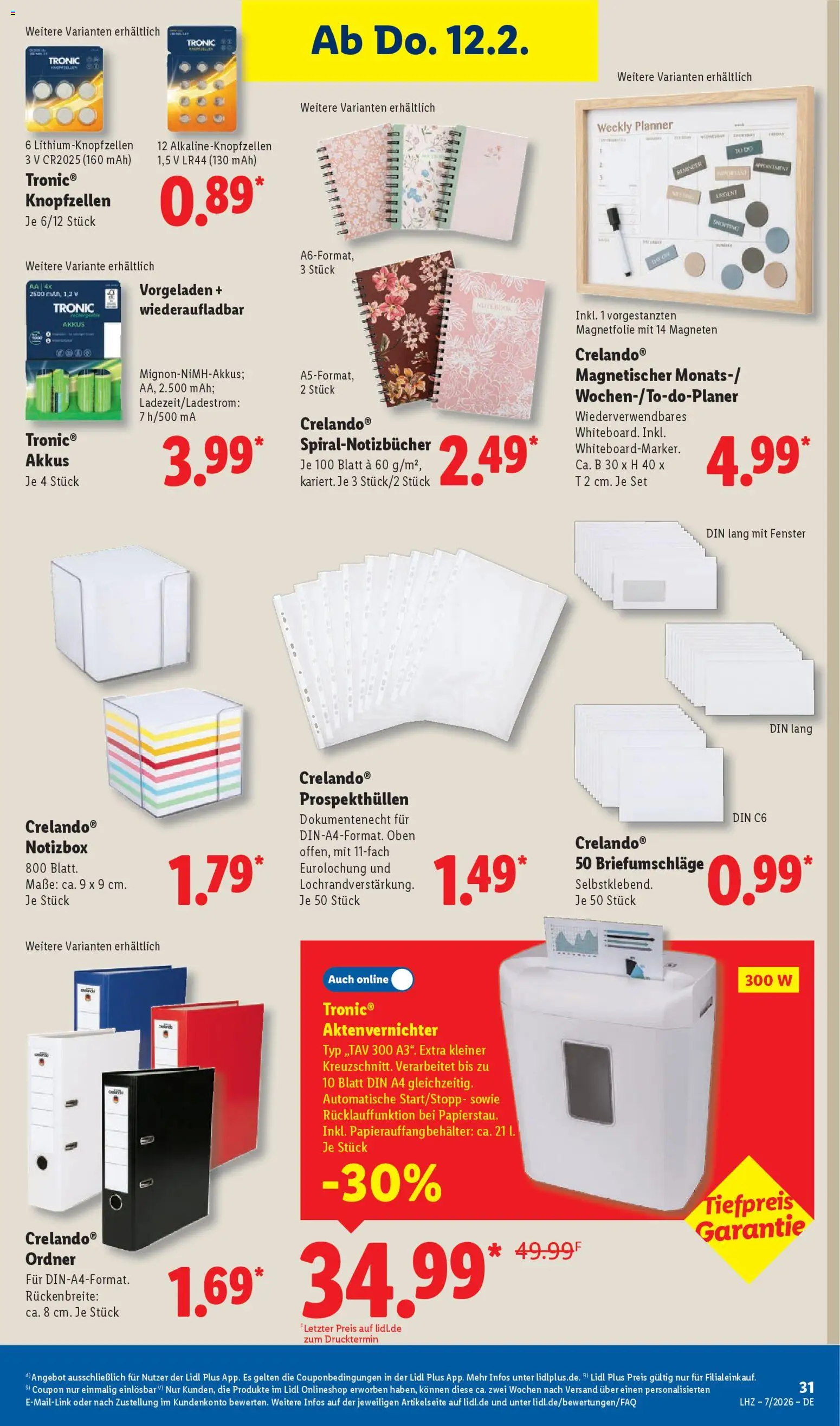 Lidl Prospekt Uffenheim – gültig ab 09.02.2026 | Seite: 47 | Produkte: Aktenvernichter, Notebook