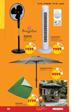 PENNY akciós ujság - amely érvényes a következő dátumtól: 03.07.2025 | Oldal: 35 | Termékek: Ventilátor, Szőnyeg, Műfű, Napernyő