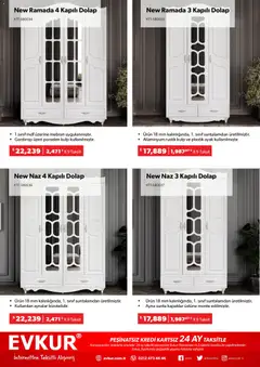 01.11.2025 tarihinden itibaren geçerli olan Evkur kataloğu önizlemesi | Sayfa: 13 | Ürünler: Ayna, Gardırop, Aynalar