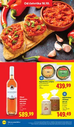 Tikveš Alexandria polusuvo roze vino, 12,5% Vol. 0,75 l - pregled Lidl kataloga - važi od 16.10.2025 | Strana: 24
