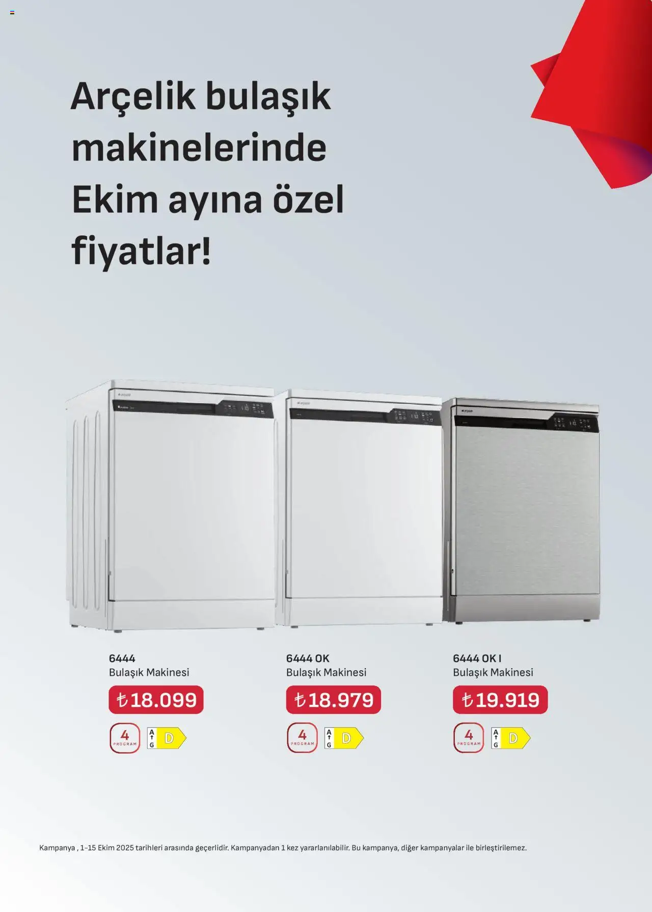 Arçelik Katalog - 01.10.2025 tarihinden itibaren geçerlidir | Sayfa: 29 | Ürünler: Bulaşık makinesi