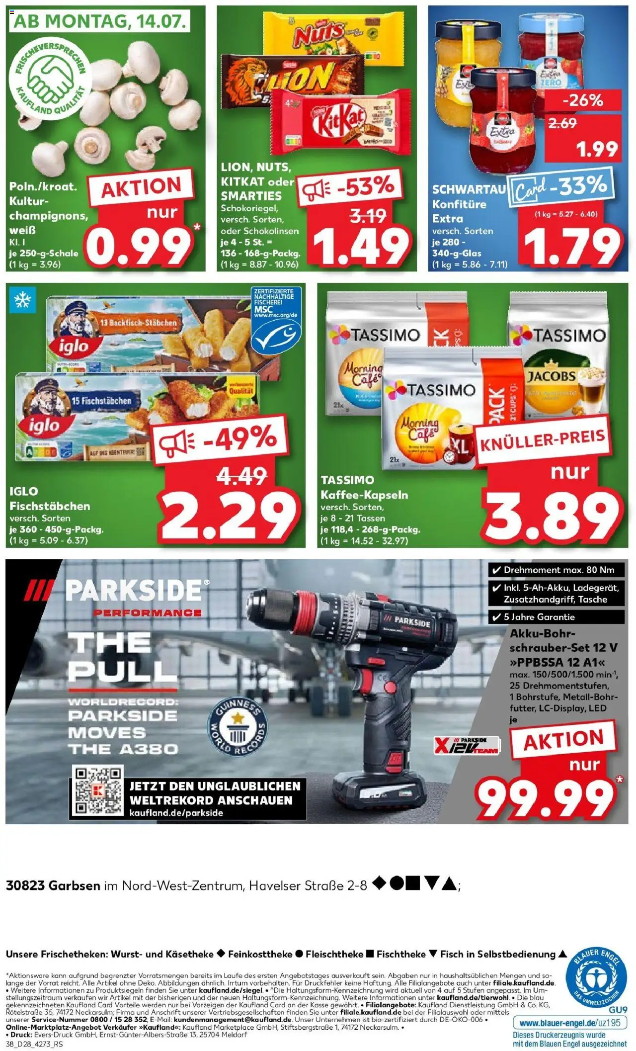 Kaufland prospekt Garbsen	 - gültig ab dem 09.07.2025 | Seite: 38 | Produkte: Tasche, Fisch, Fischstabchen, Wurst
